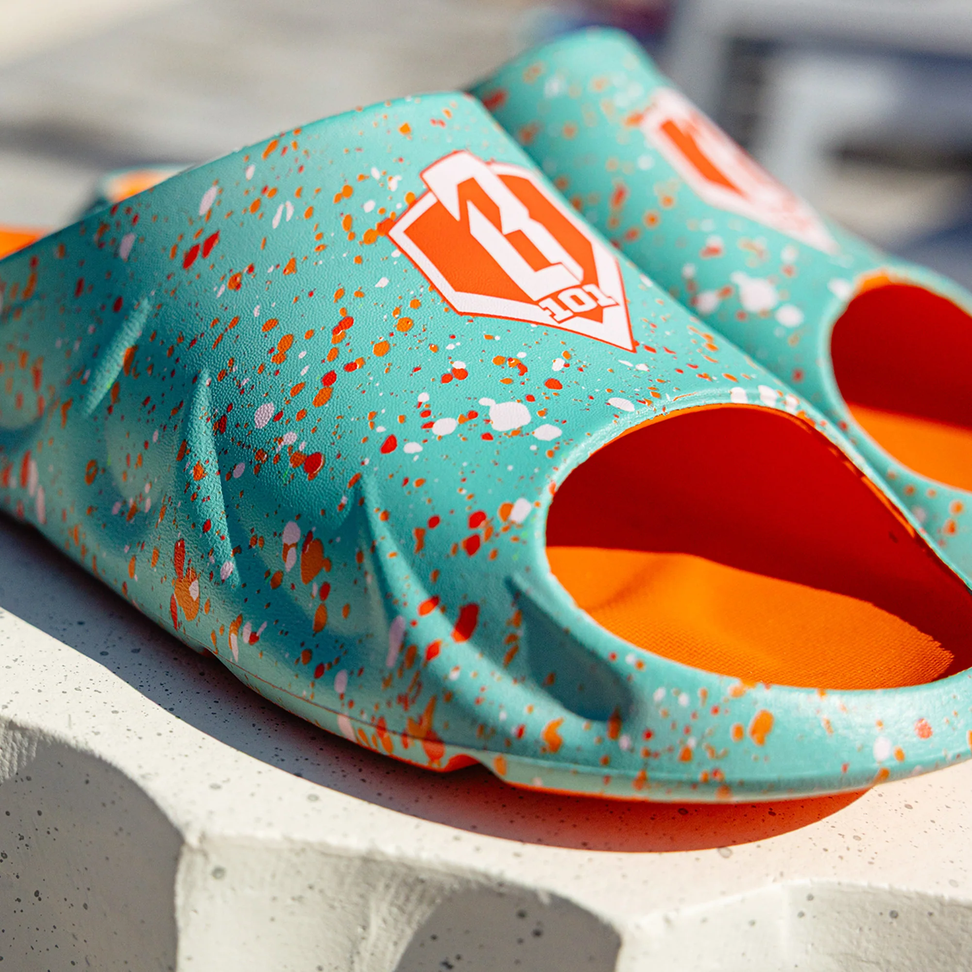 Youth Slides - Splatter Teal - Image 4