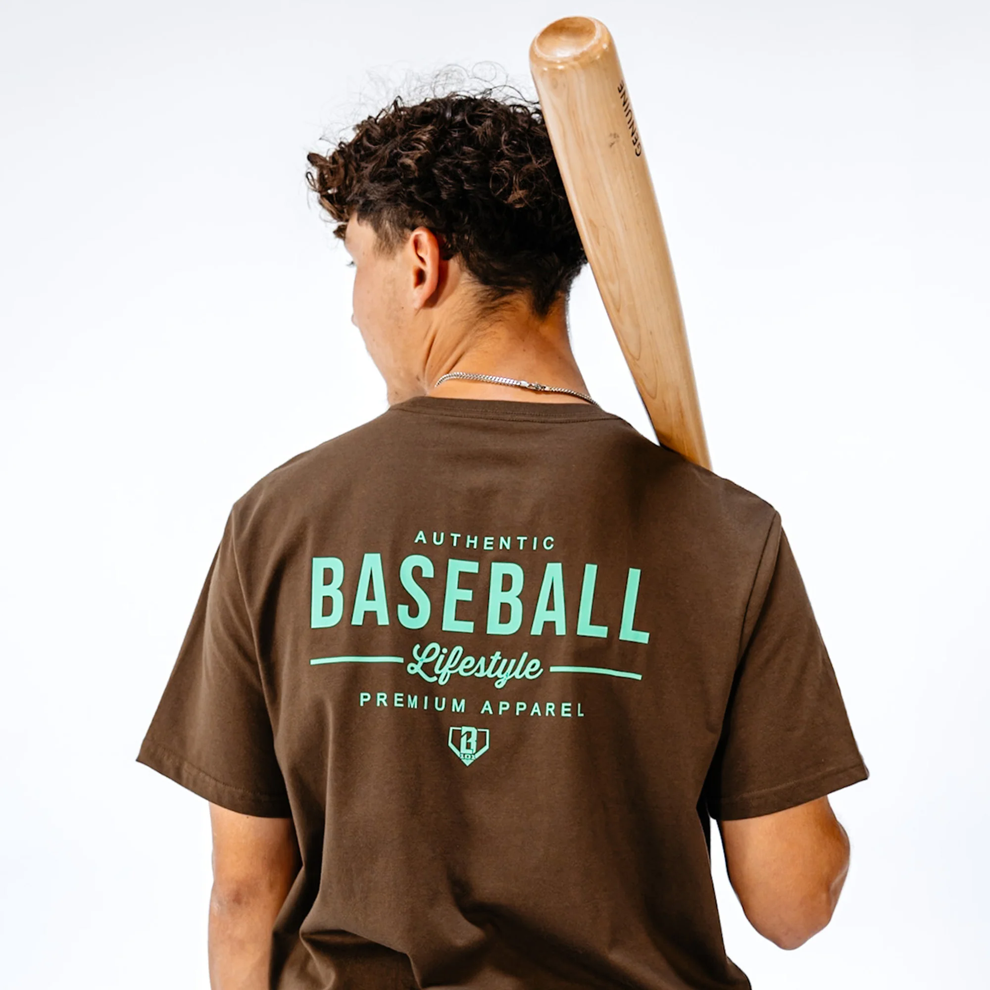 Authentic Tee - Brown/Mint - Image 3