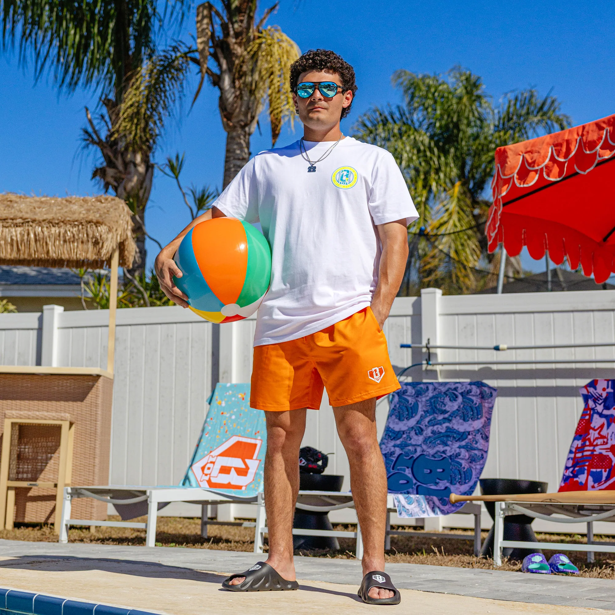 Baseline Swim Trunks - Orange - Image 4