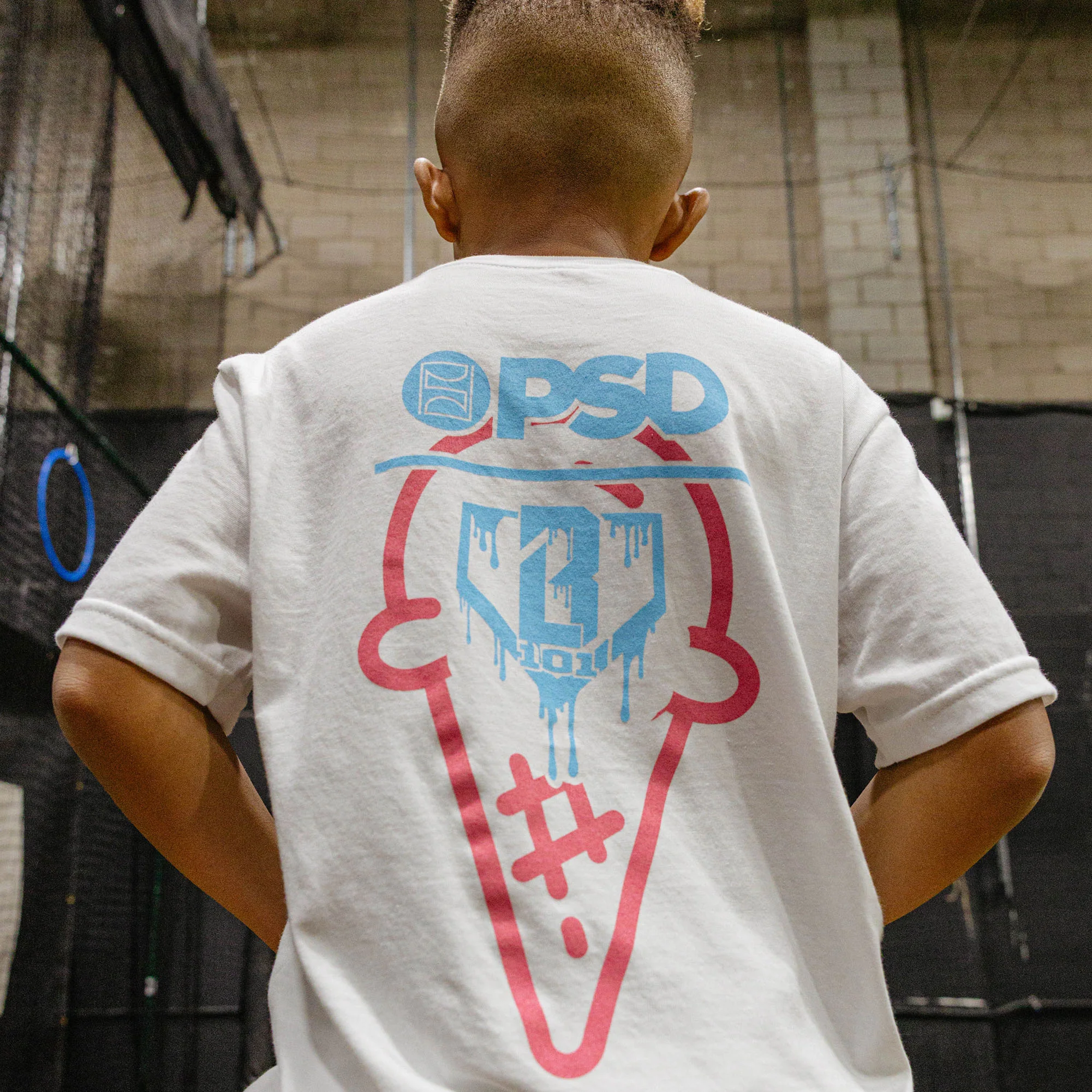 BL 101 X PSD Scoops Tee - White - Image 4