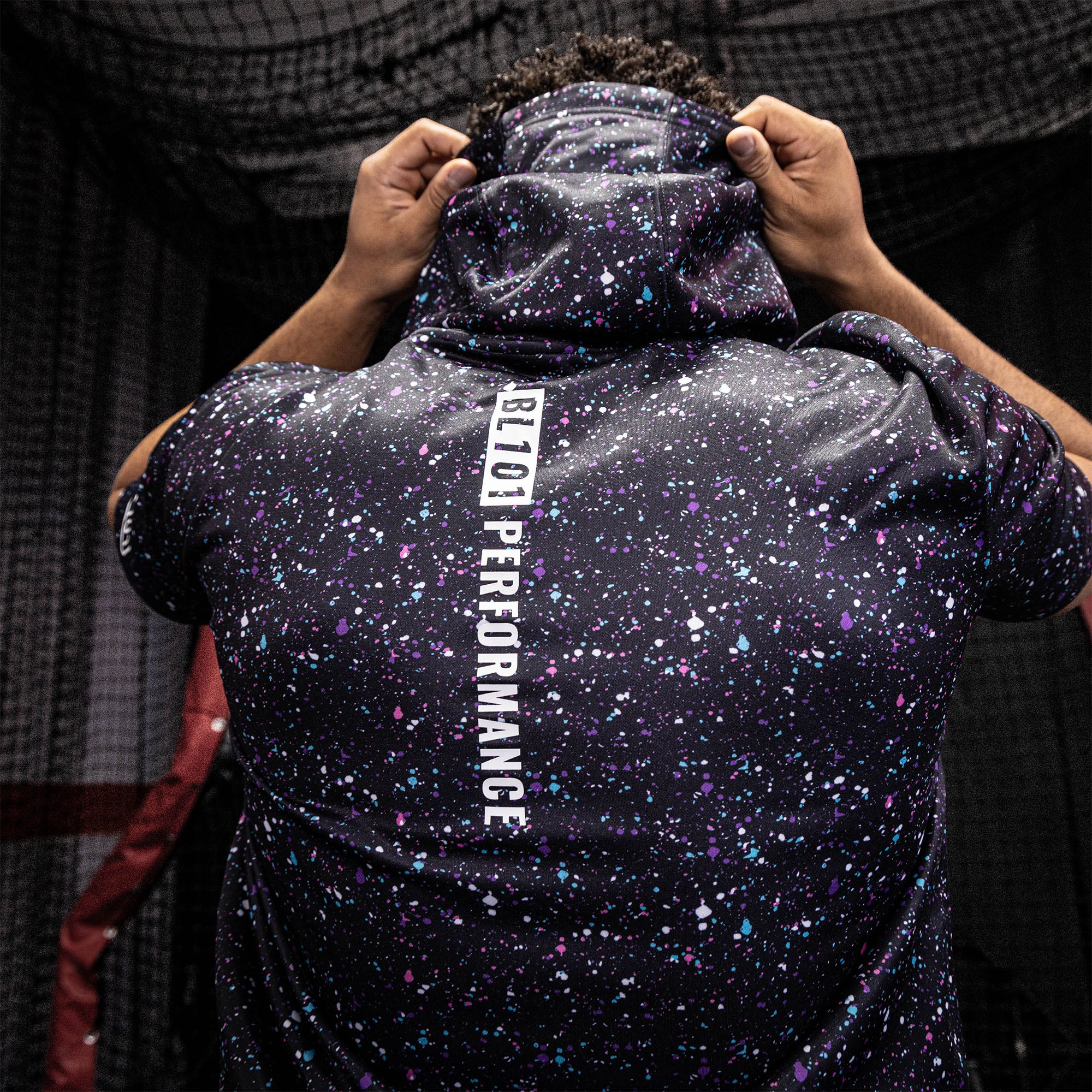 BSBL-SZN Youth Short Sleeve Hoodie V2 - Galaxy - Image 4