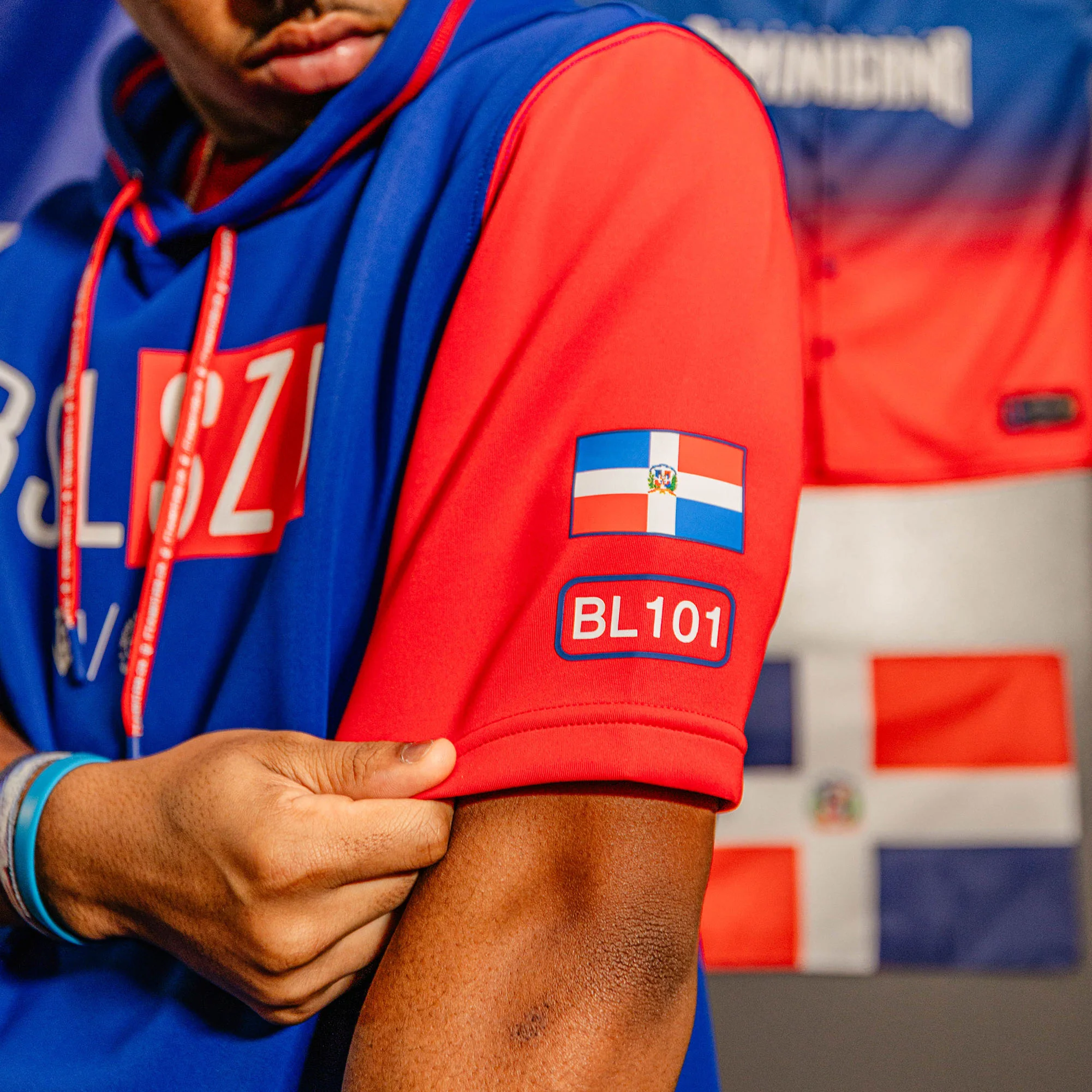 BSBL-SZN Youth Short Sleeve Hoodie V3 - Dominican Republic - Image 6