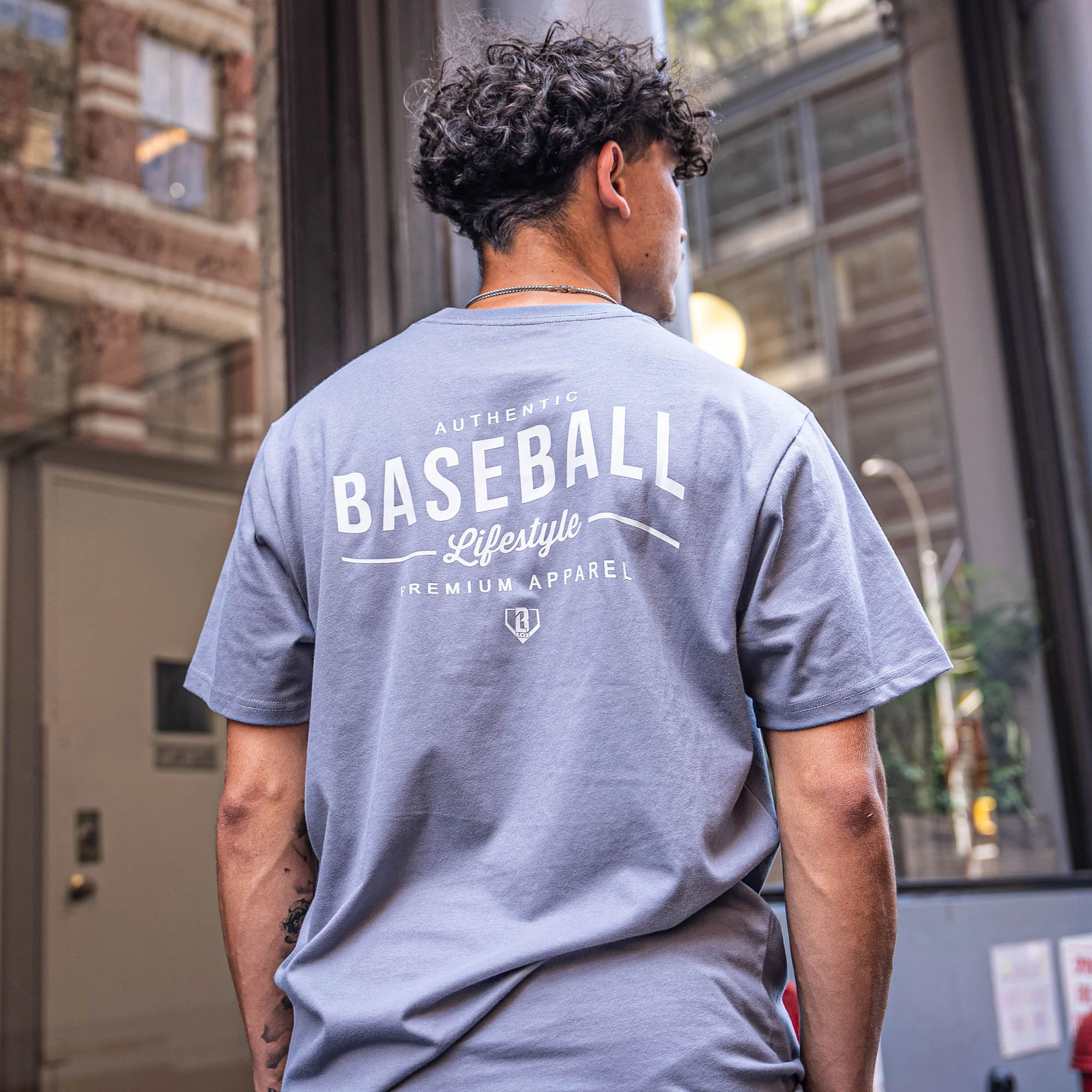 BSBL Wave Youth Tee - Cool Gray - Image 4