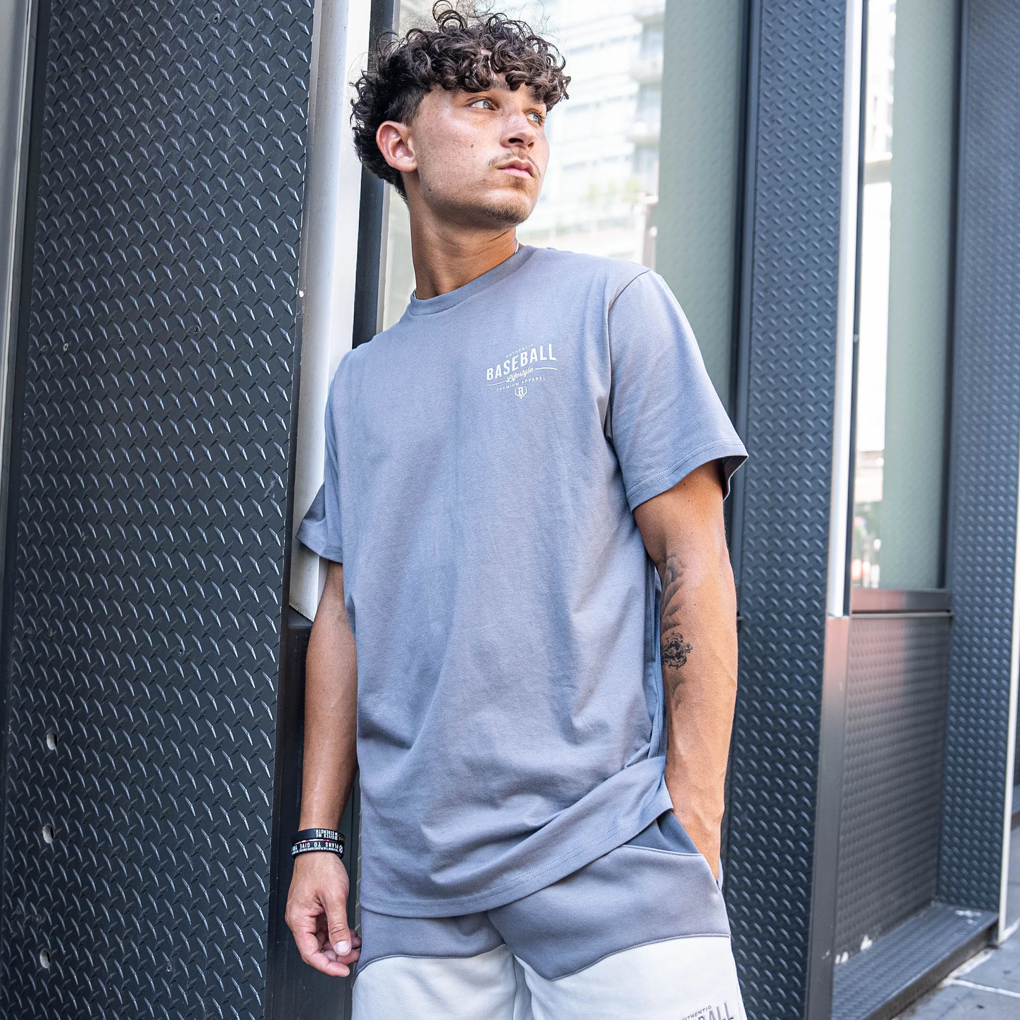 BSBL Wave Youth Tee - Cool Gray - Image 5