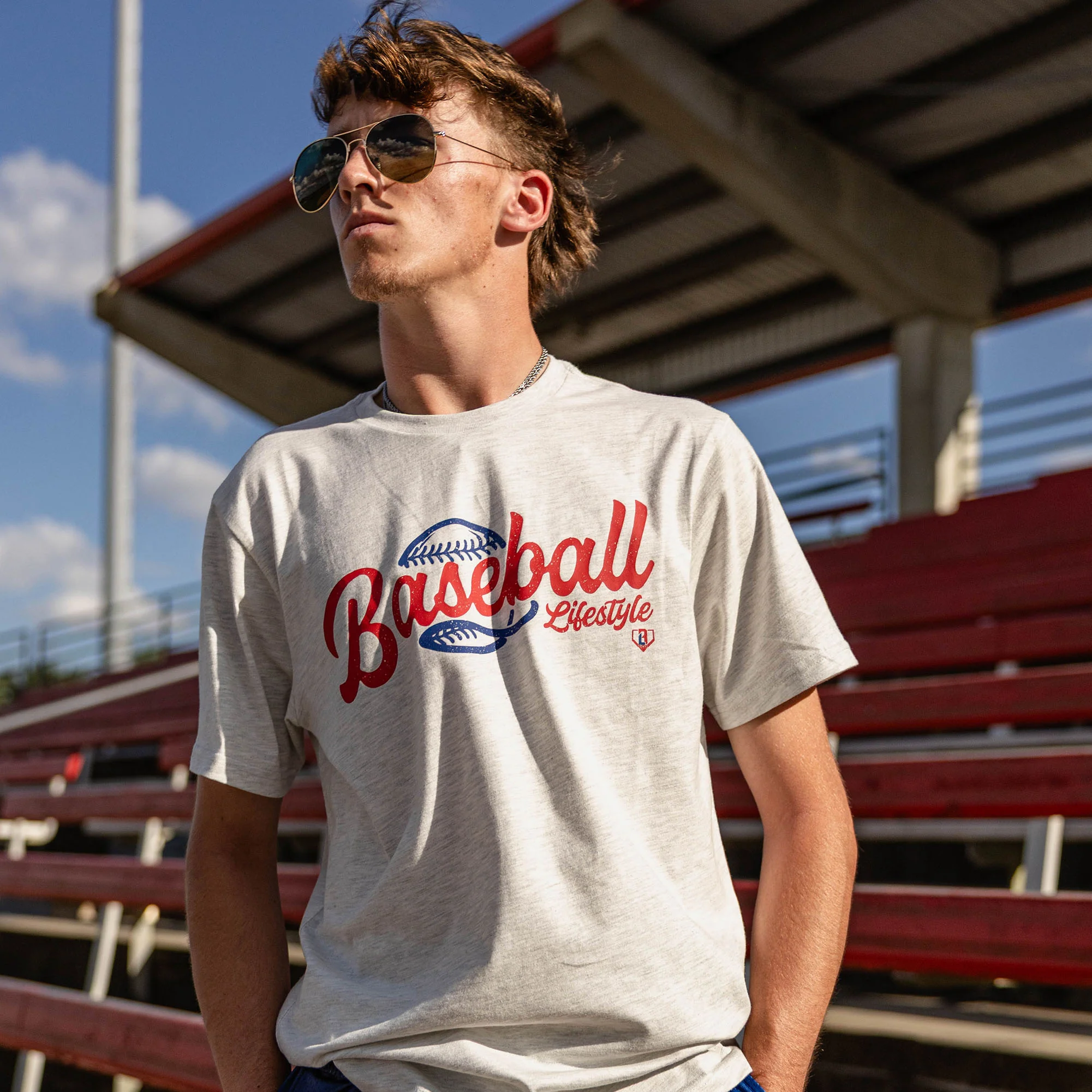 Classic BL Tee - Heather Gray - Image 4