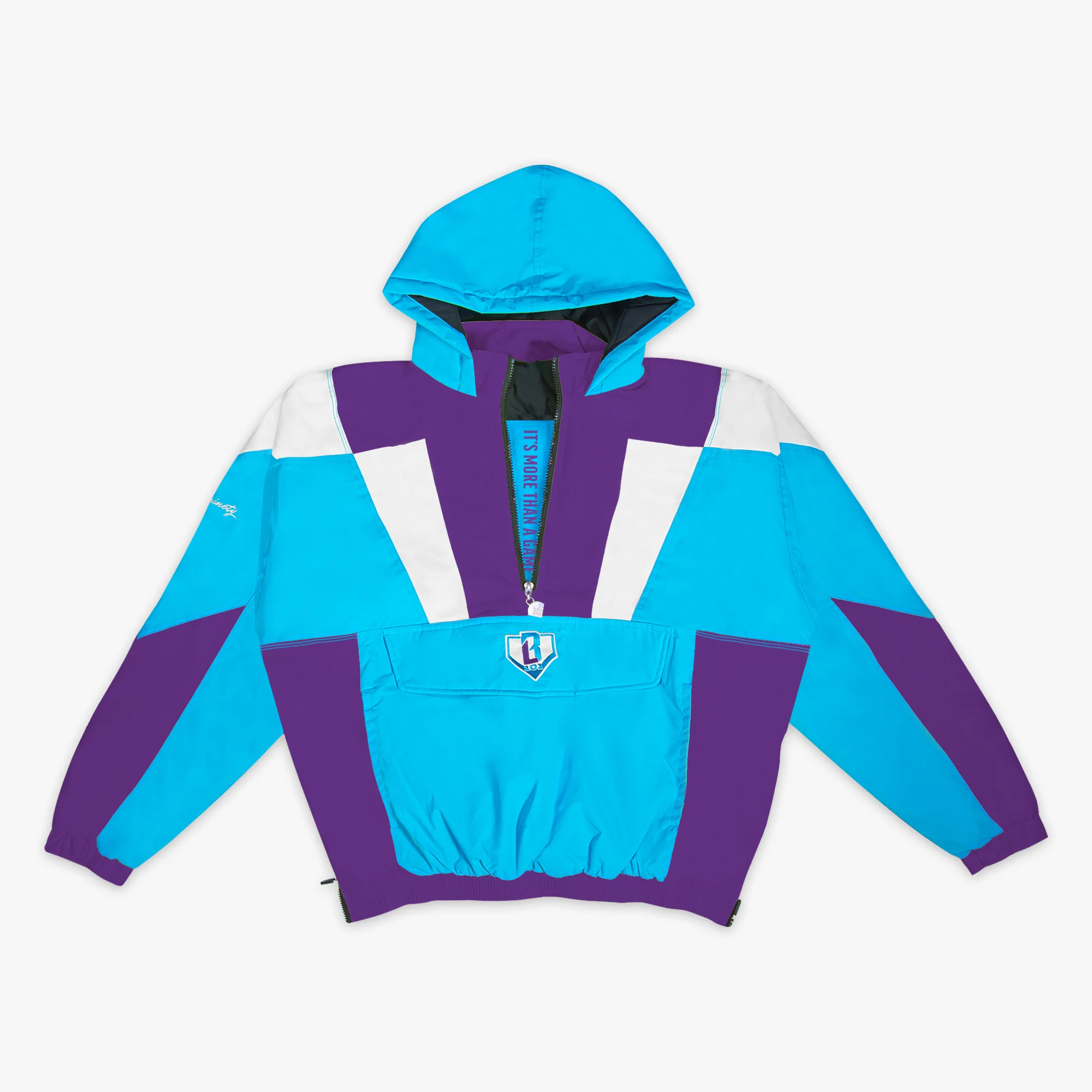 Colorblock Pullover Jacket - Blue/Purple