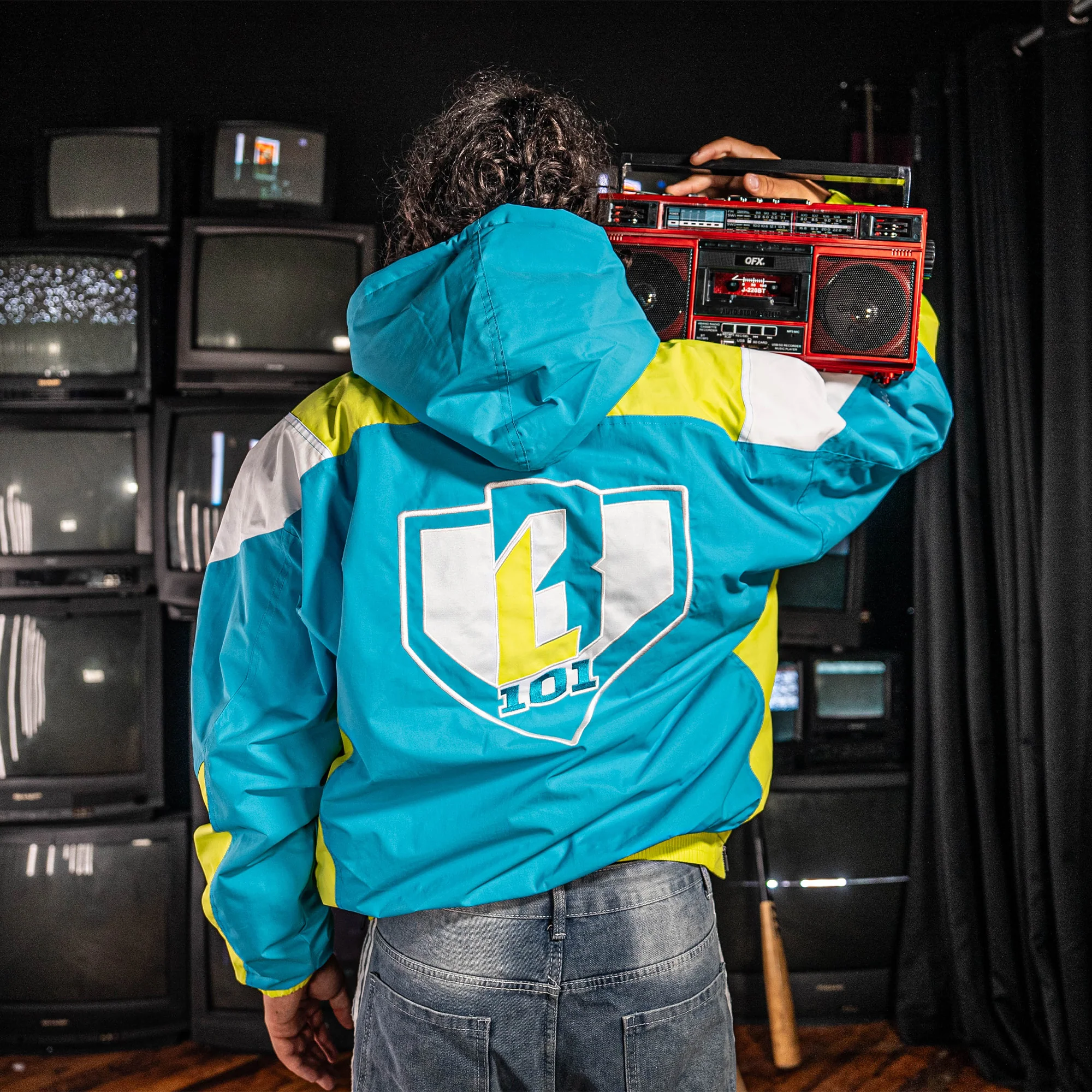 Colorblock Pullover Jacket - Highlighter - Image 4