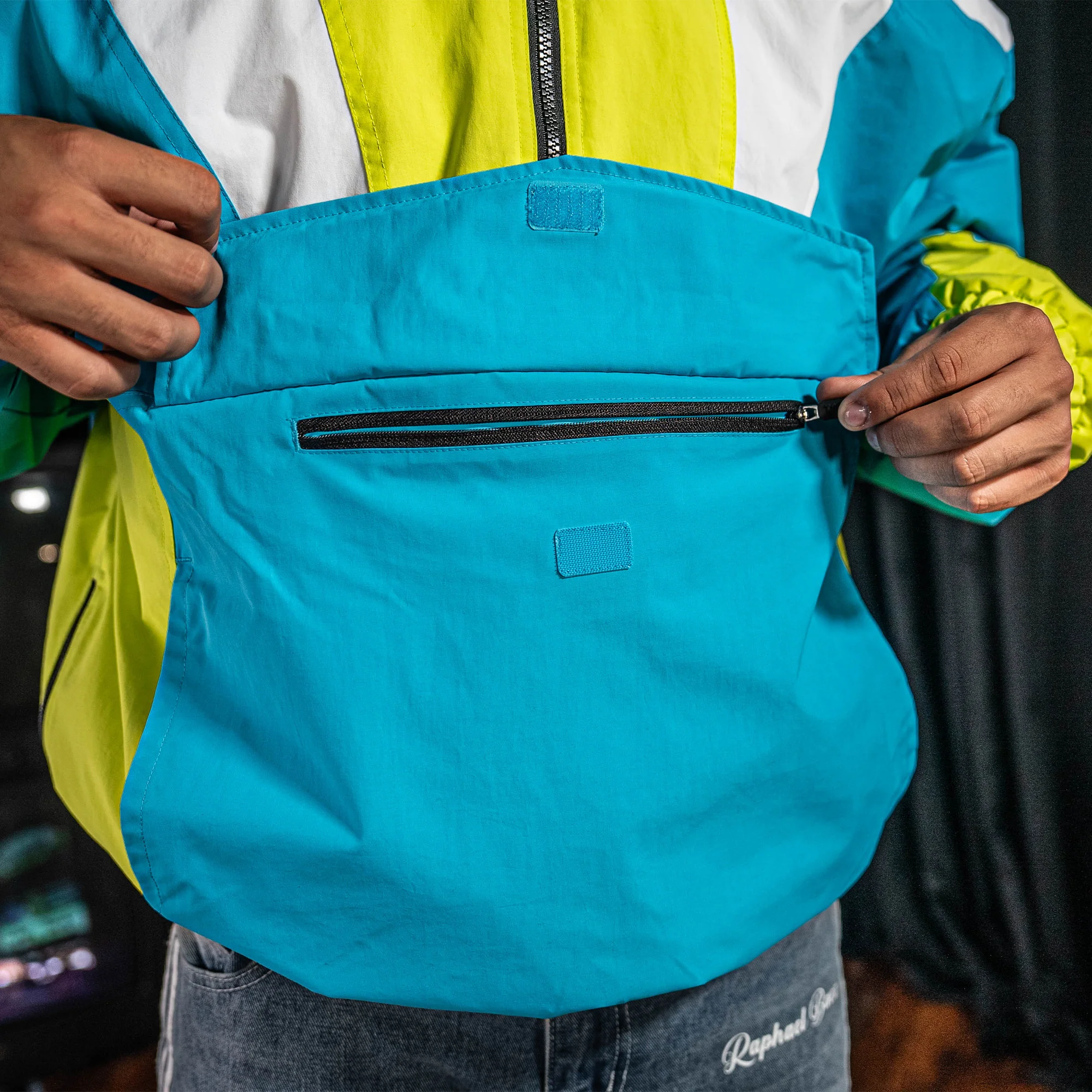 Colorblock Pullover Jacket - Highlighter - Image 5