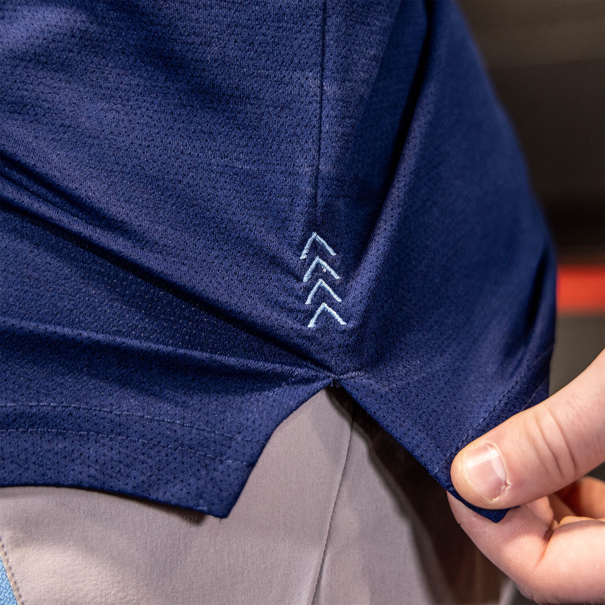 Diamond Tech Tee - Navy/Light Blue - Image 6