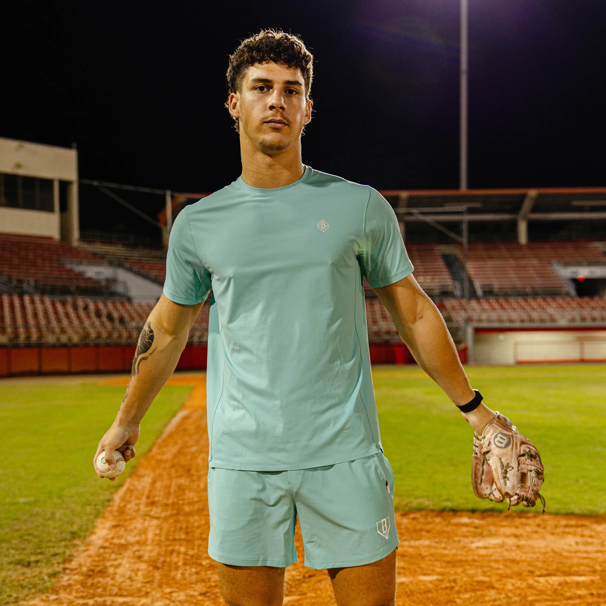 Diamond Tech Vented Tee - Teal - Image 4