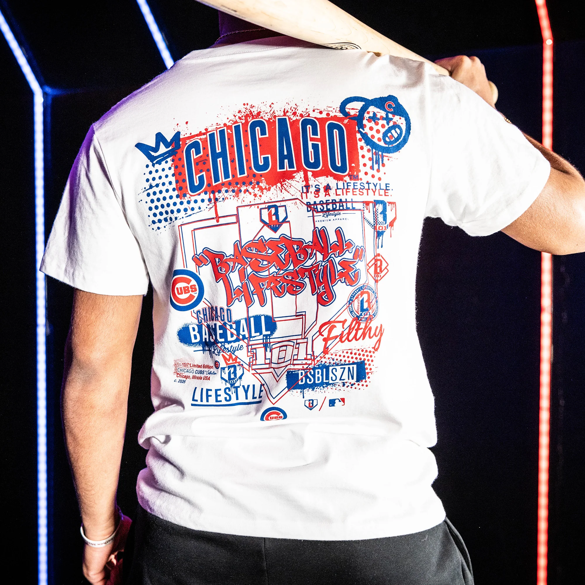 Chicago Cubs Drip Tee - Image 4