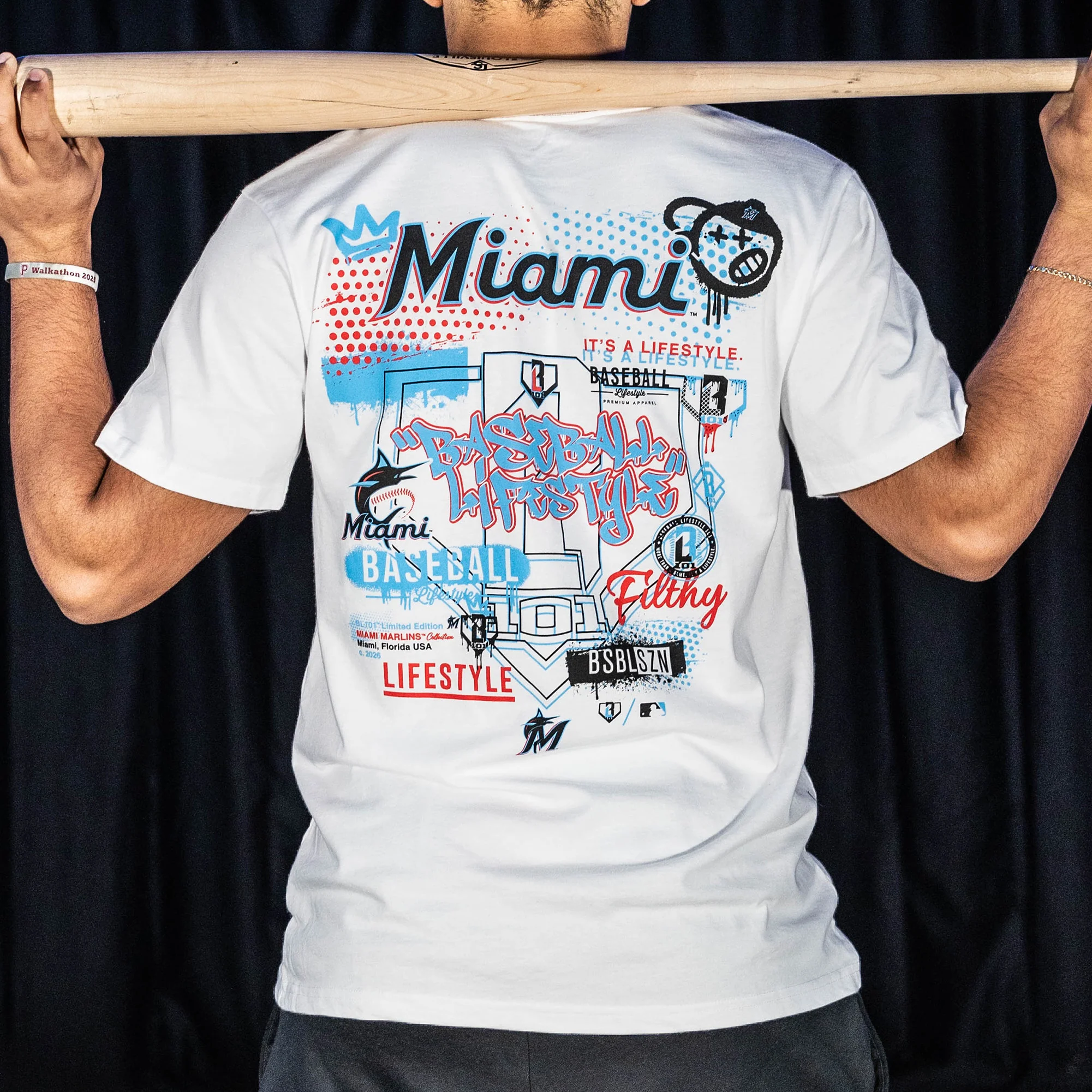 Miami Marlins Drip Tee - Image 4