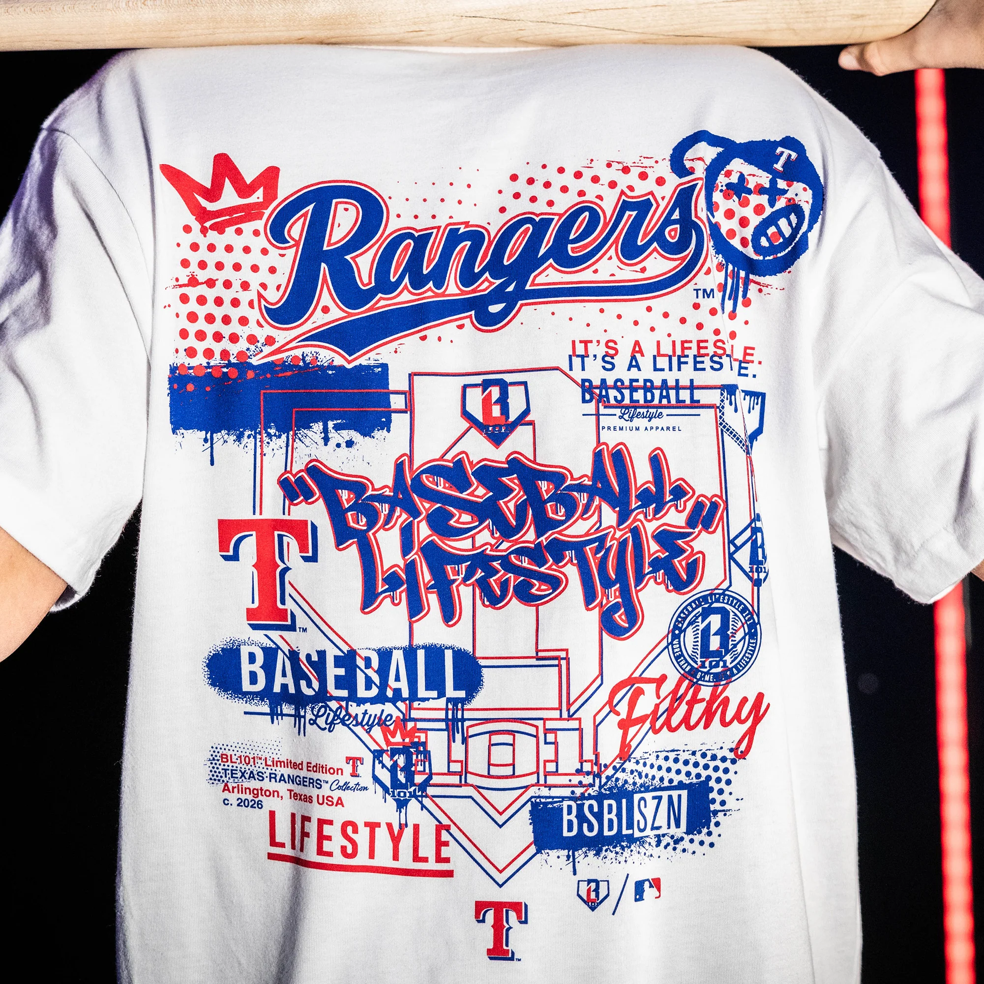 Texas Rangers Drip Youth Tee - Image 4