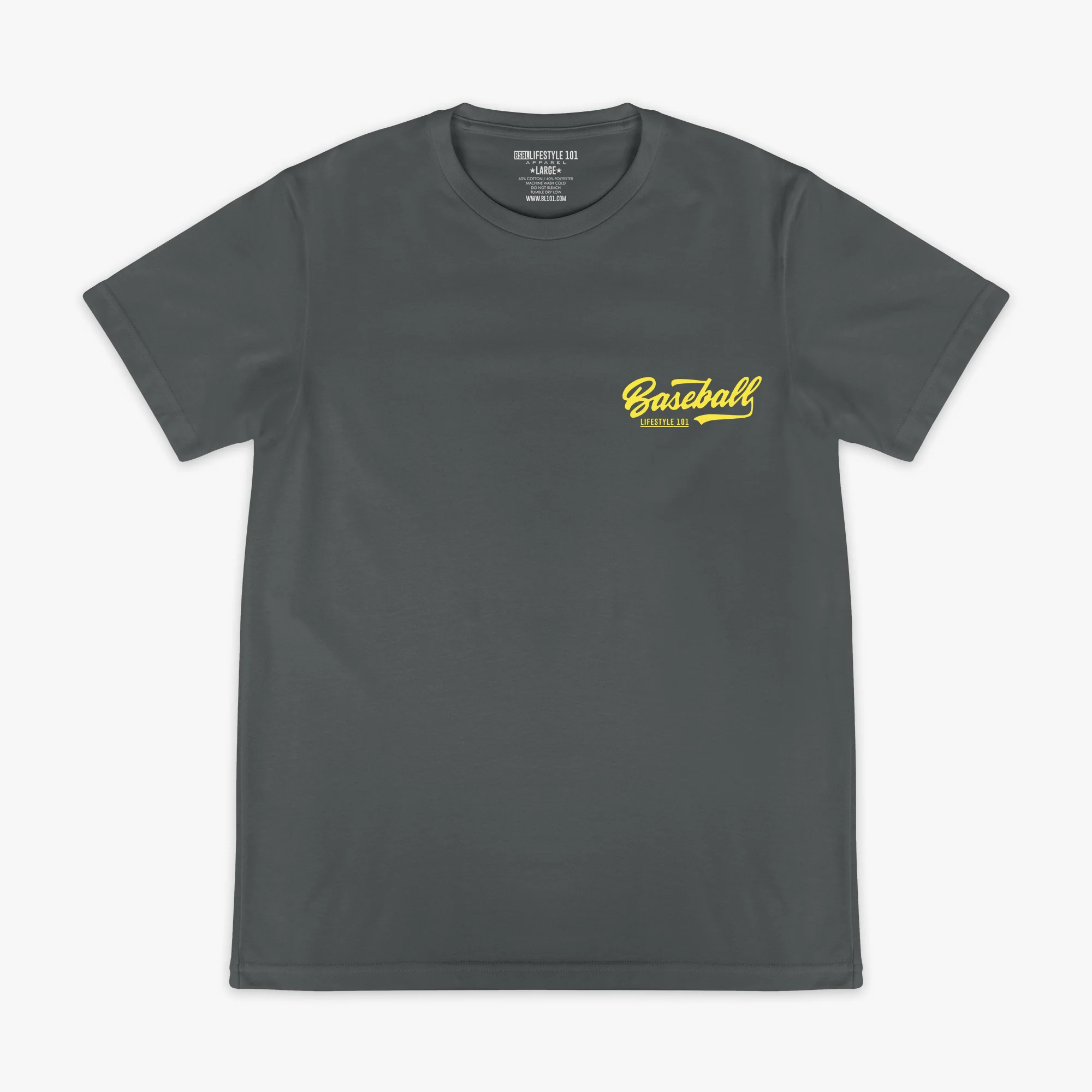 Established Tee - Charcoal/BL Yellow - Image 2