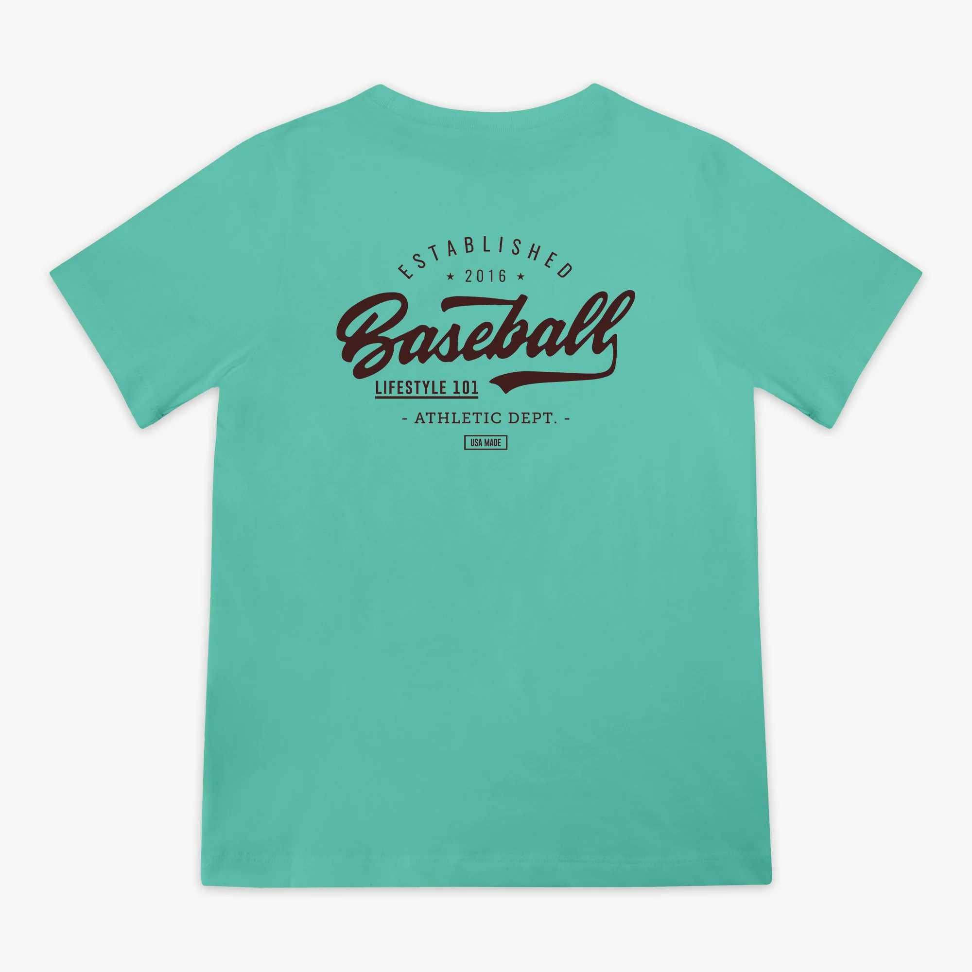Established Tee - Mint/Brown