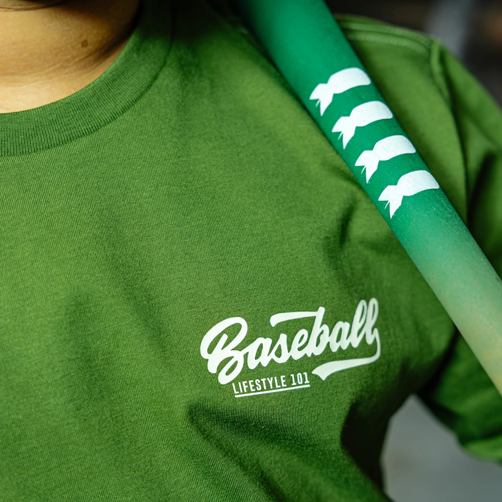 Established Youth Tee - Green/Bone - Image 5