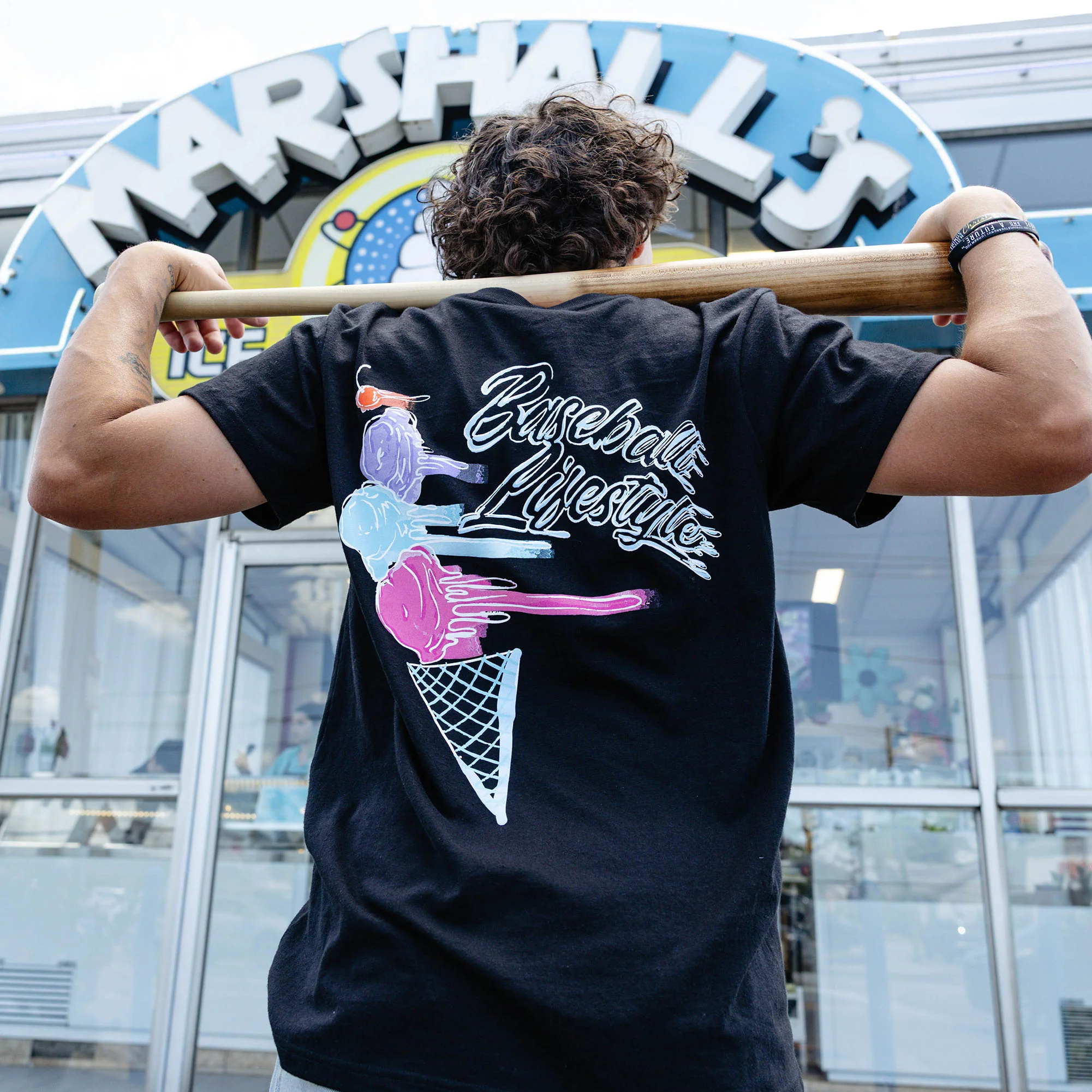Fastball Scoops Tee - Black - Image 5