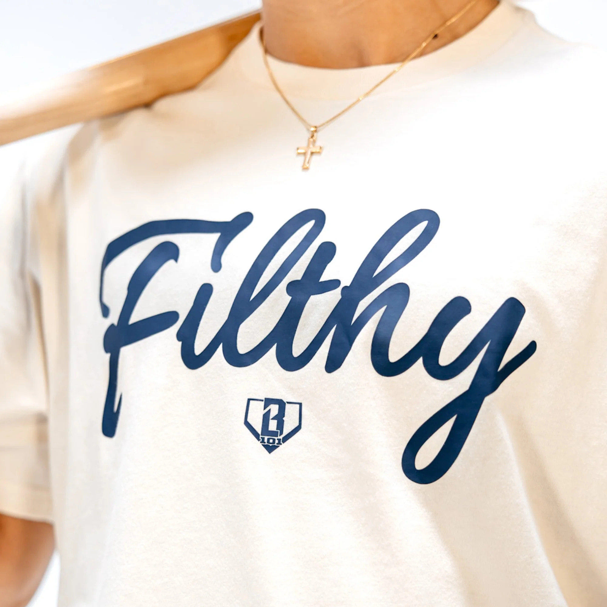 Filthy Tee - Bone/Navy - Image 3