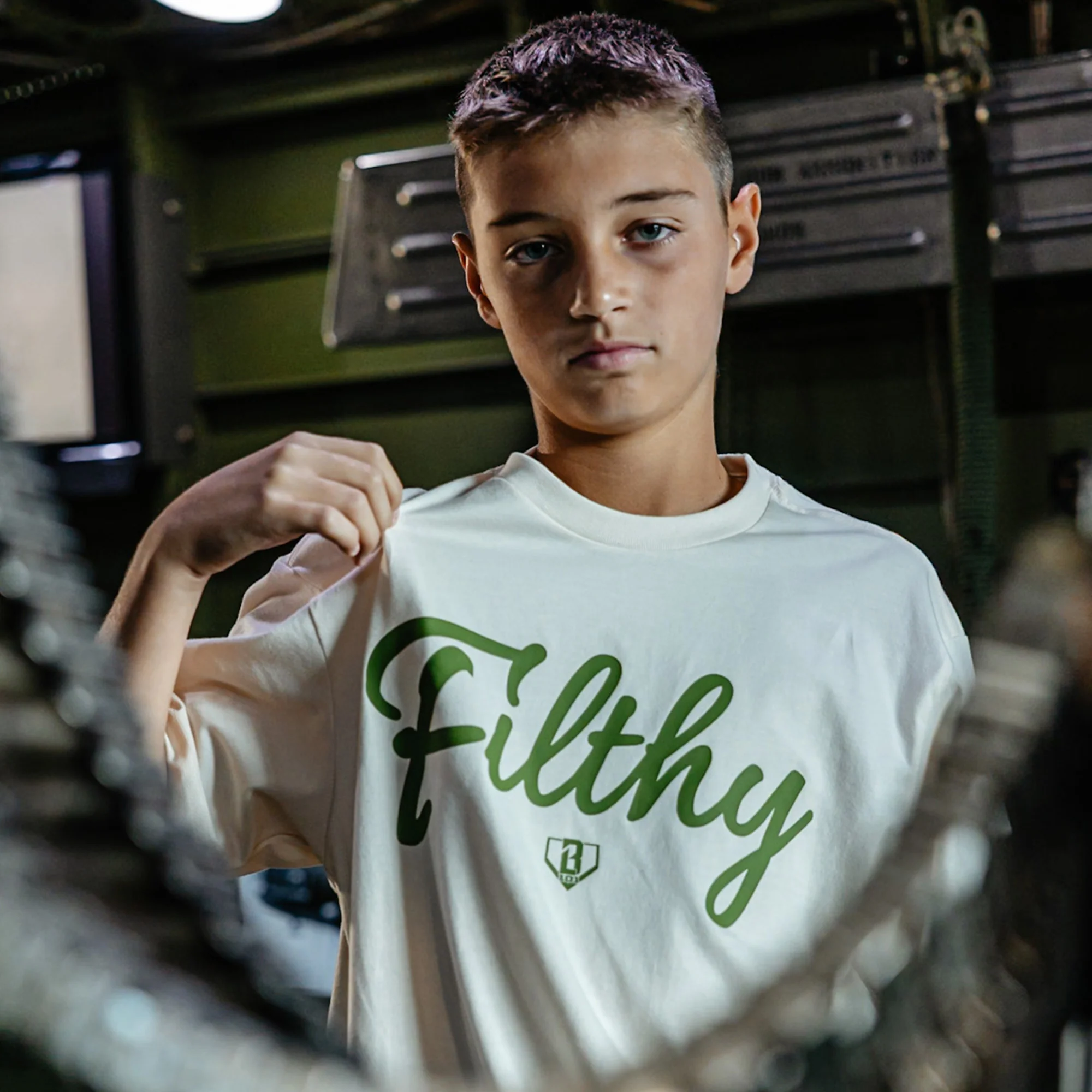 Filthy Tee - Bone/Green - Image 3