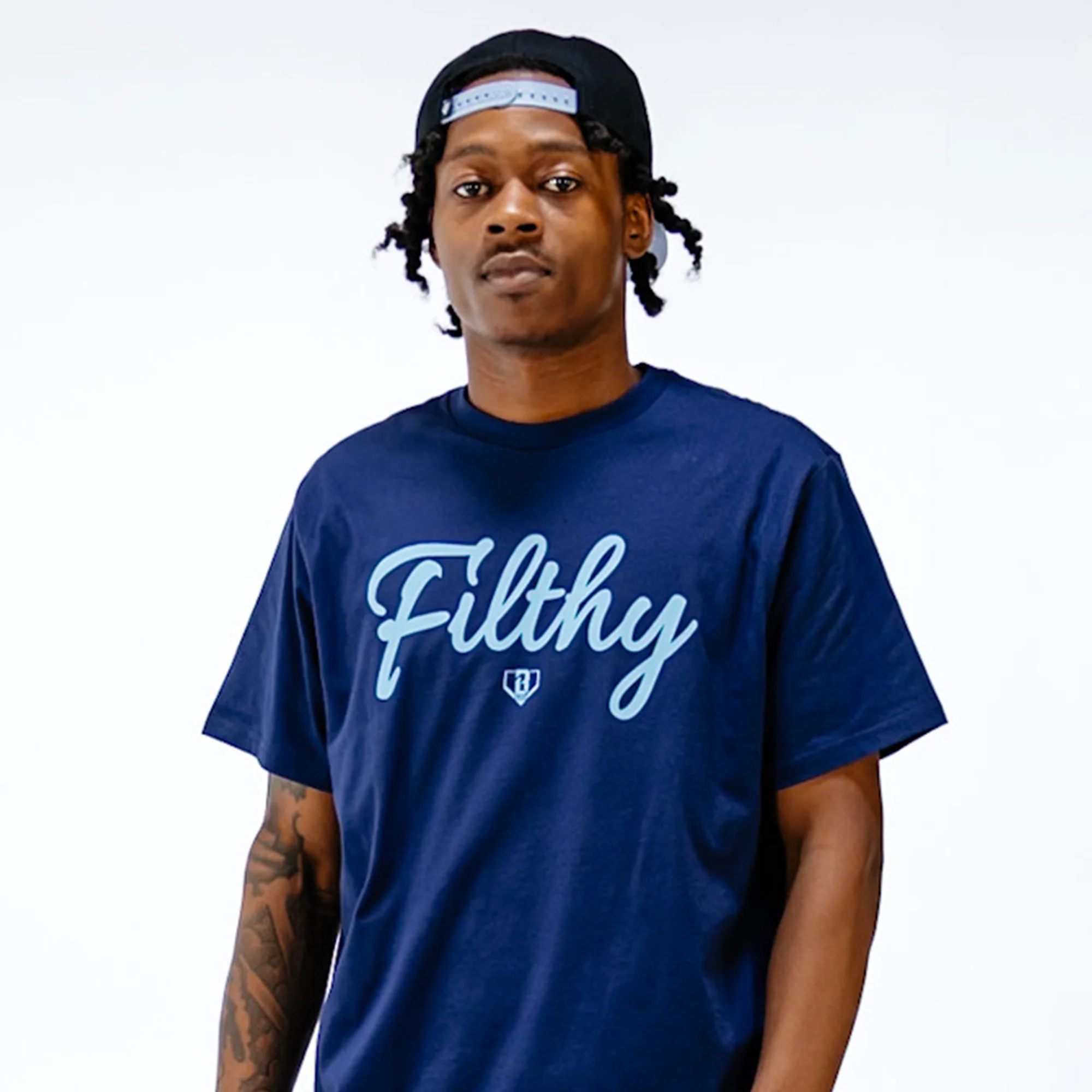 Filthy Tee - Navy/BL Blue - Image 2