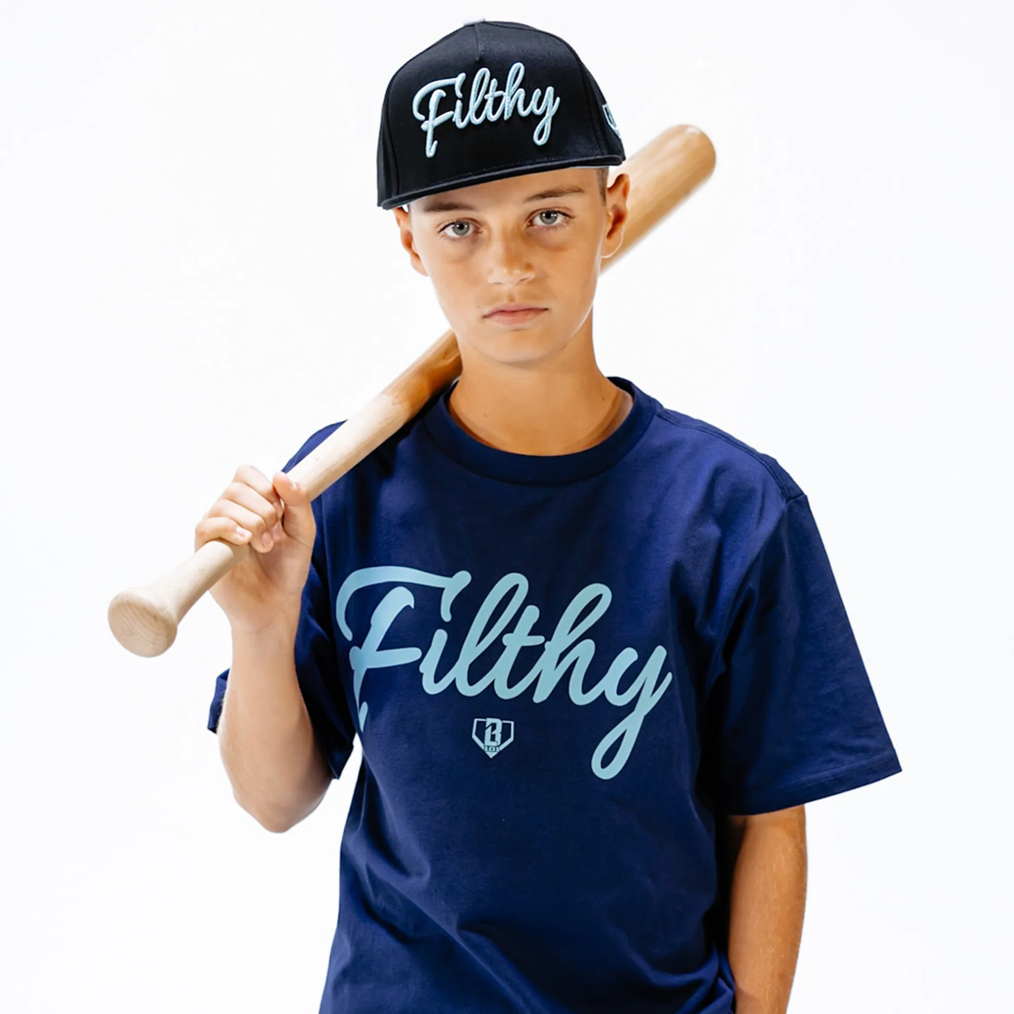 Filthy Youth Tee - Navy/BL Blue - Image 2