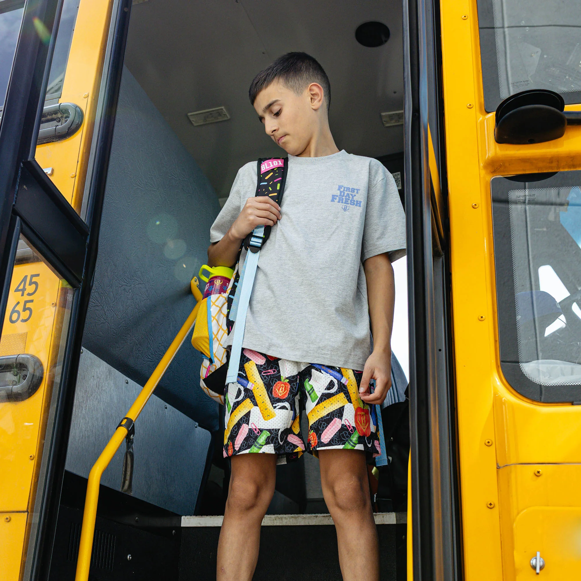 First Day Fresh Youth Shorts - Black - Image 2