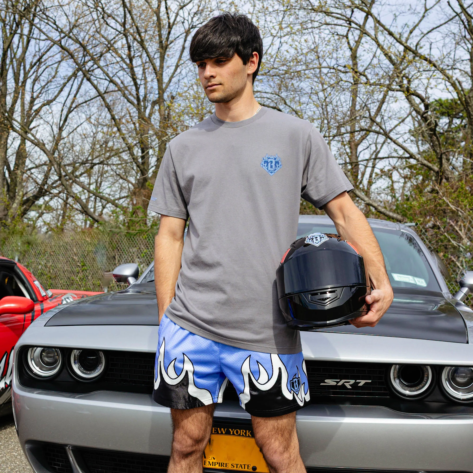 Flame Shorts - Blue - Image 3