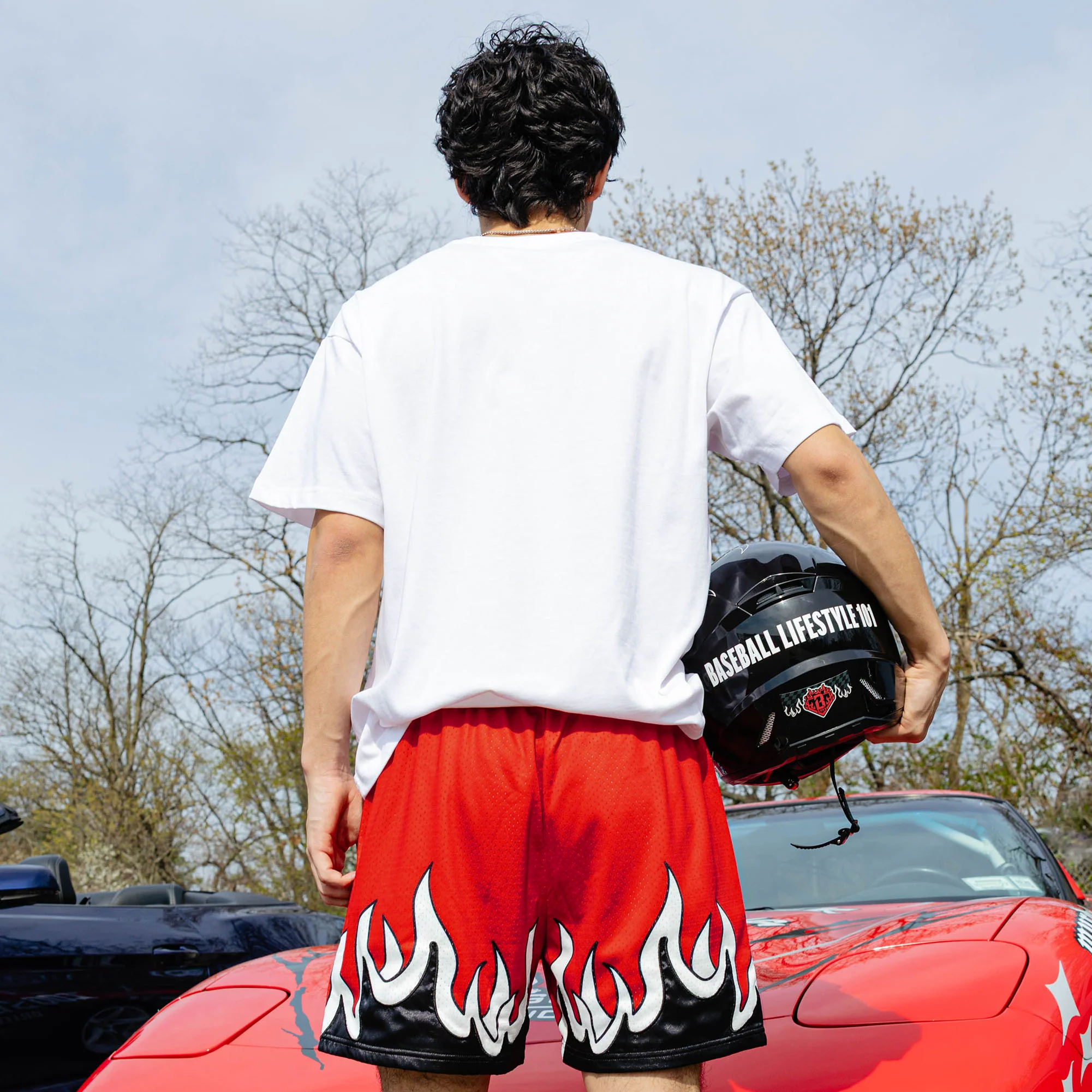 Flame Shorts - Red - Image 5