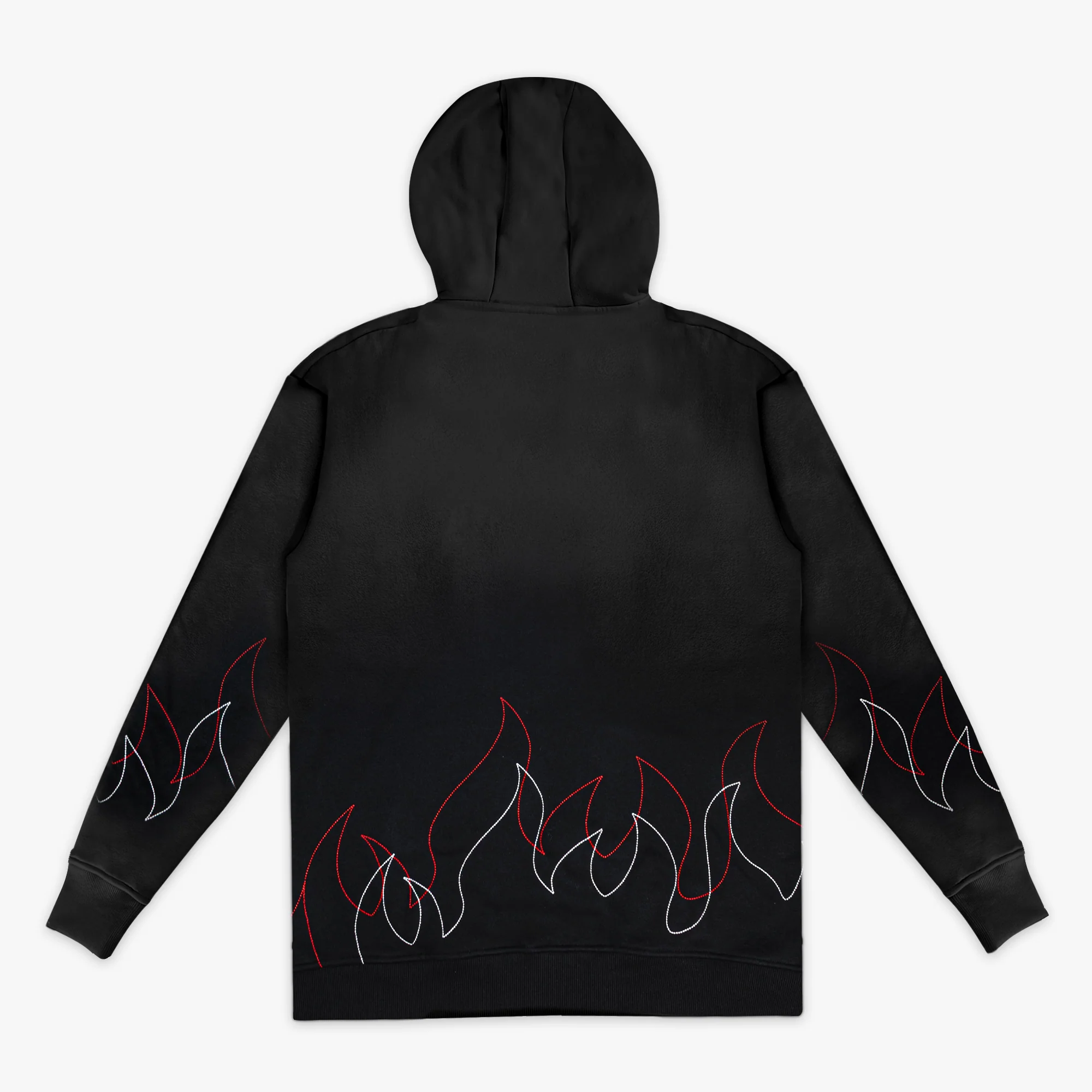 Flames Stitched Youth Hoodie - Image 2