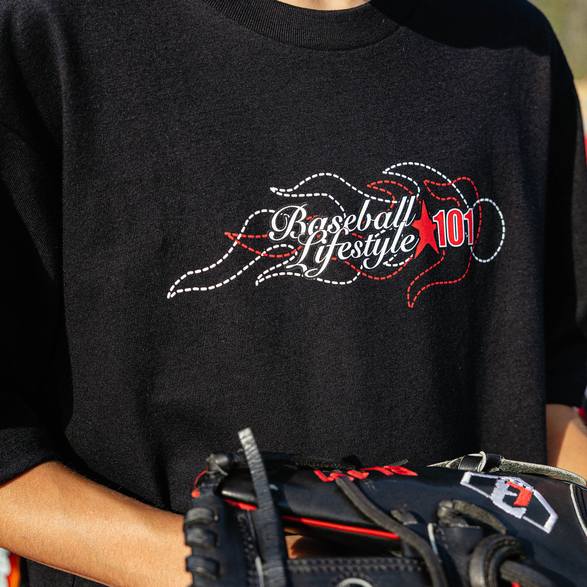 Flames Stitched Youth Tee - Image 4