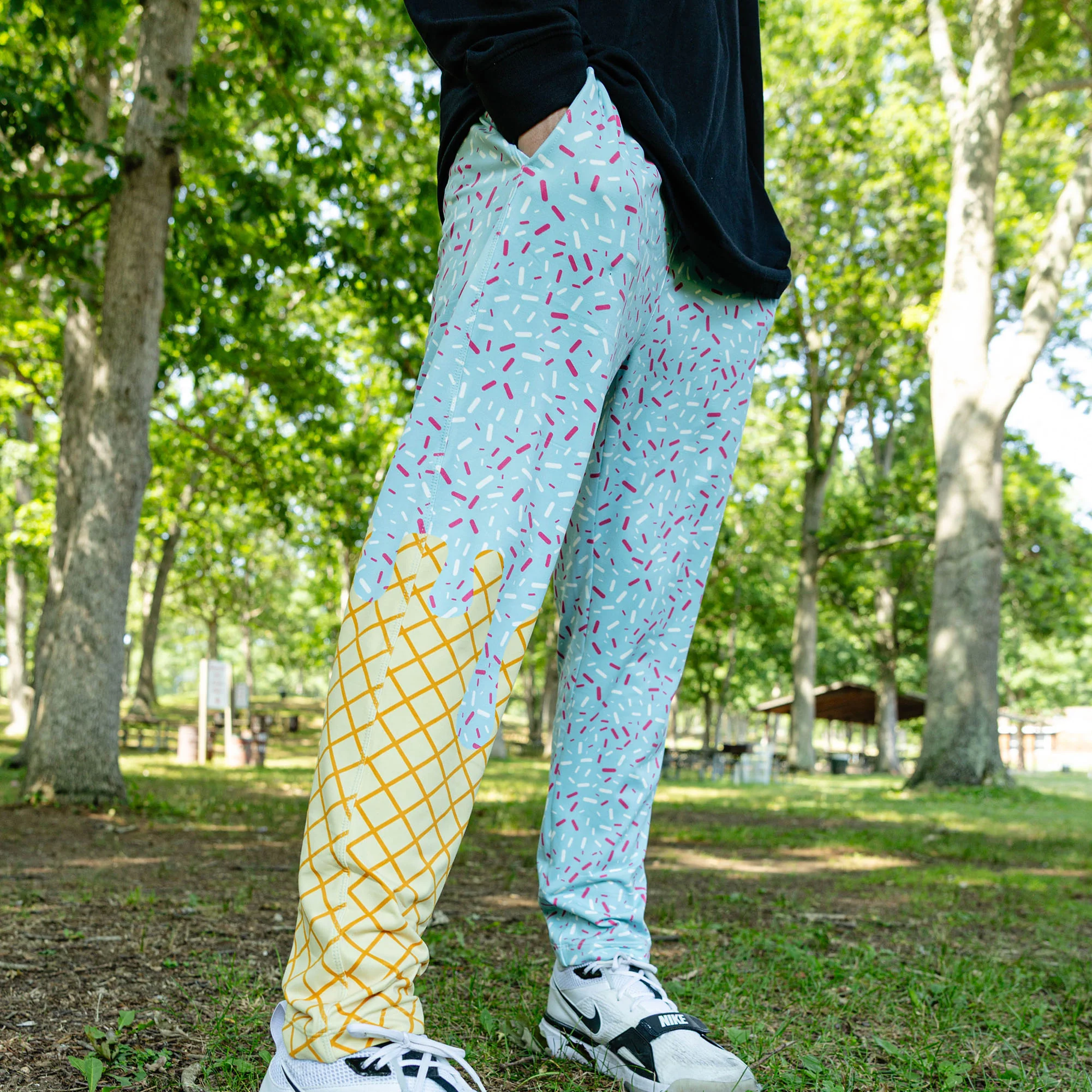 Ice Cream Pajama Pants - Cotton Candy Blue - Image 5