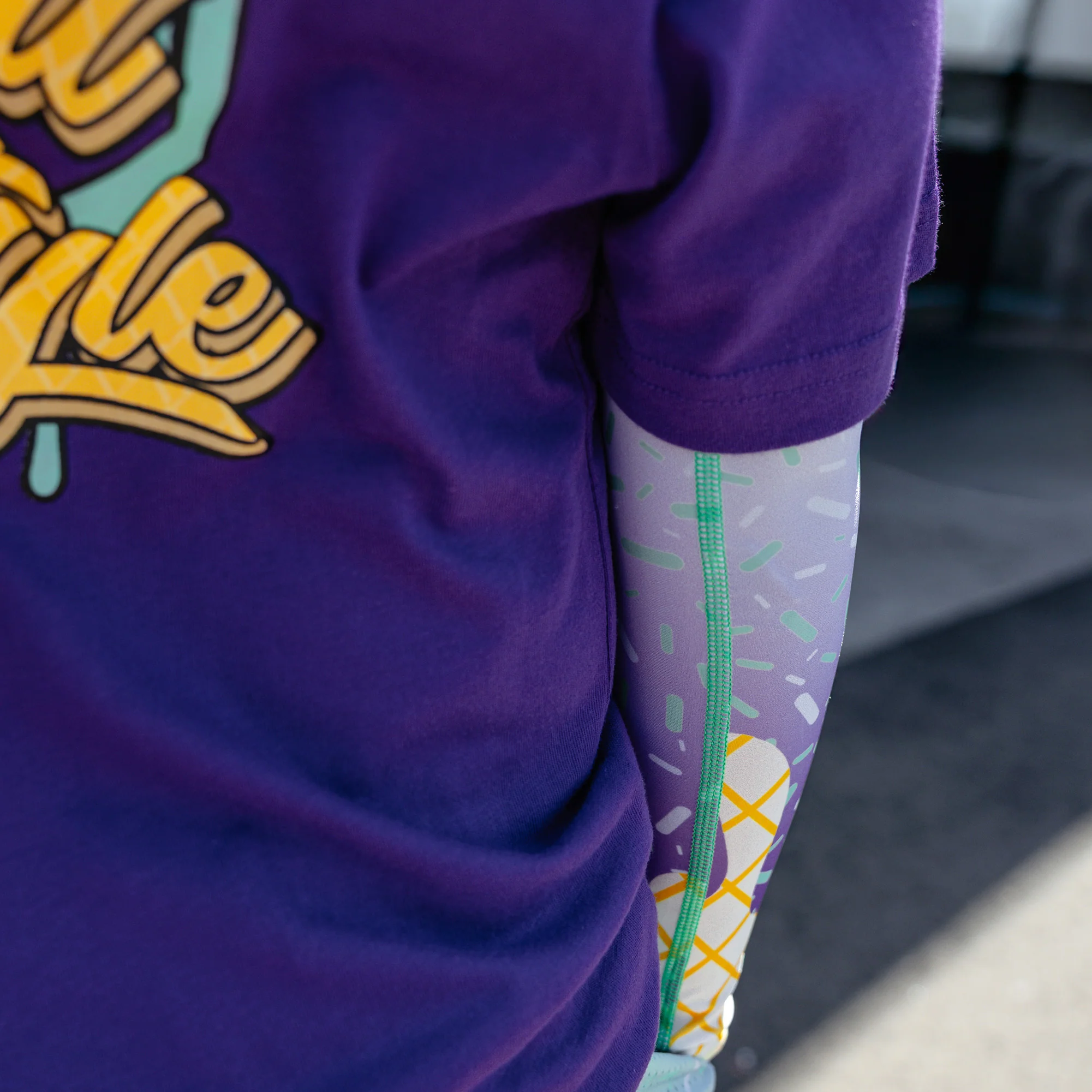 Ice Cream Youth Arm Sleeve - Galaxy Grape - Image 5