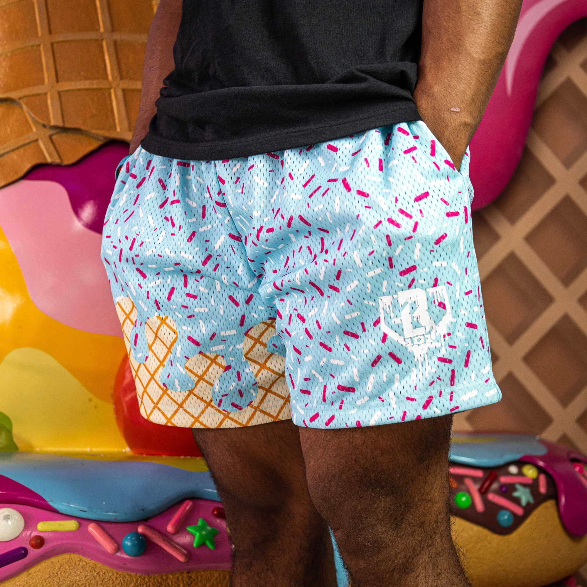 Ice Cream Youth Shorts - Cotton Candy - Image 2
