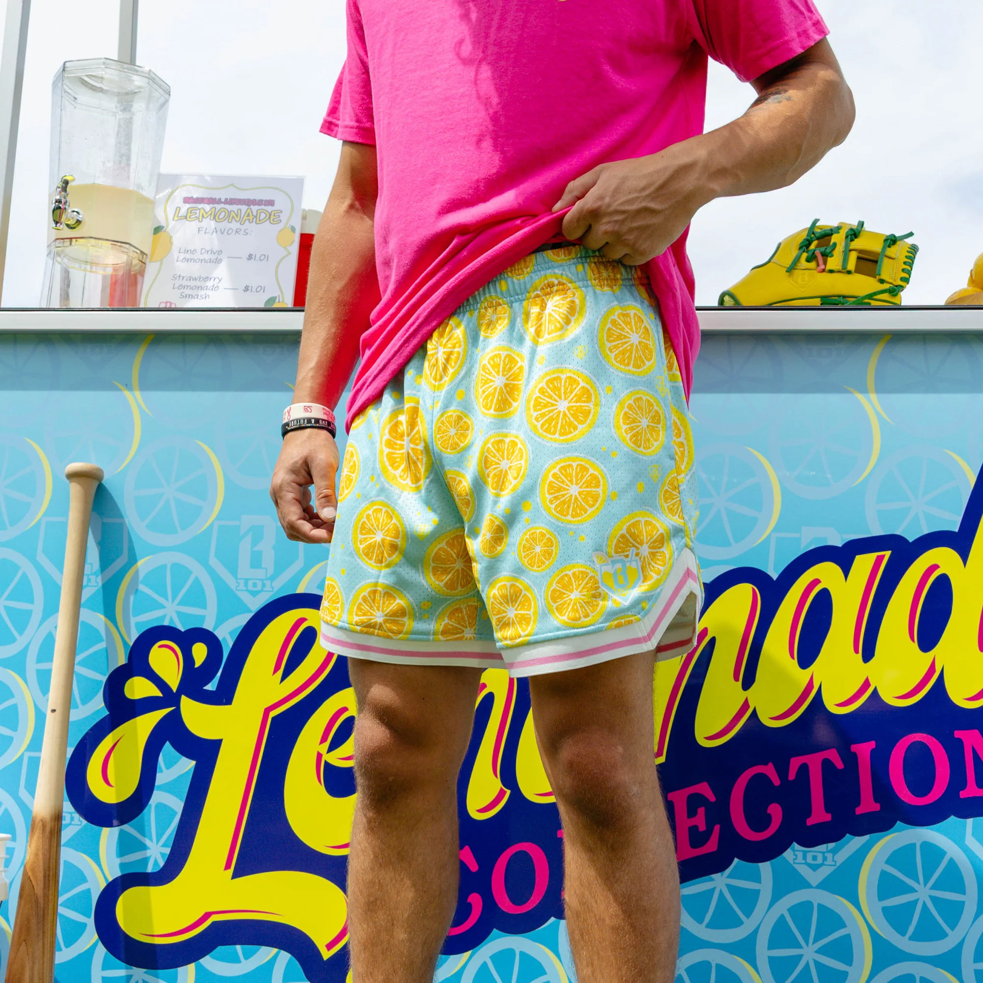 Lemon Squeeze Court Shorts - Blue - Image 3