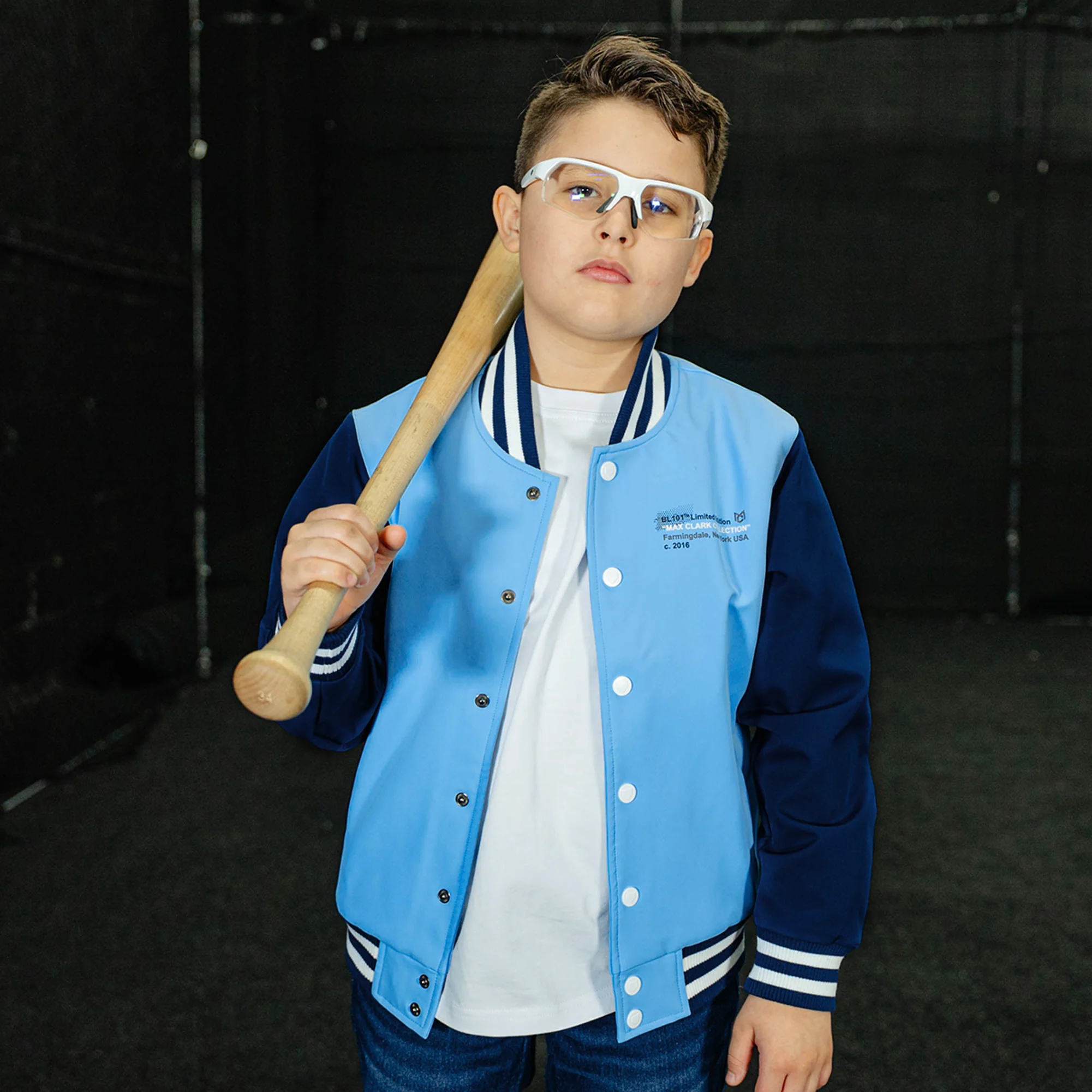 Max Clark Youth Bomber - Blue - Image 3