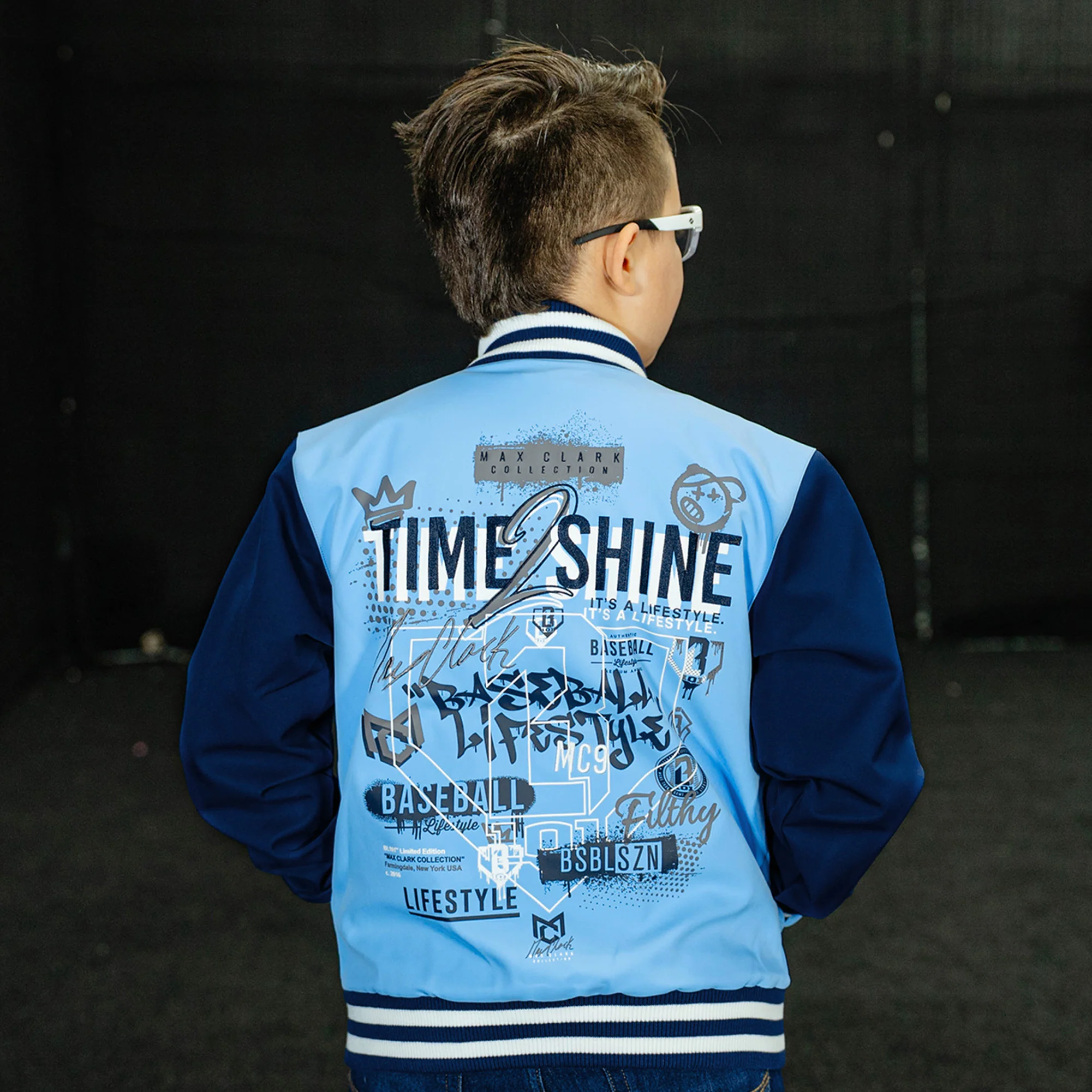 Max Clark Youth Bomber - Blue - Image 5
