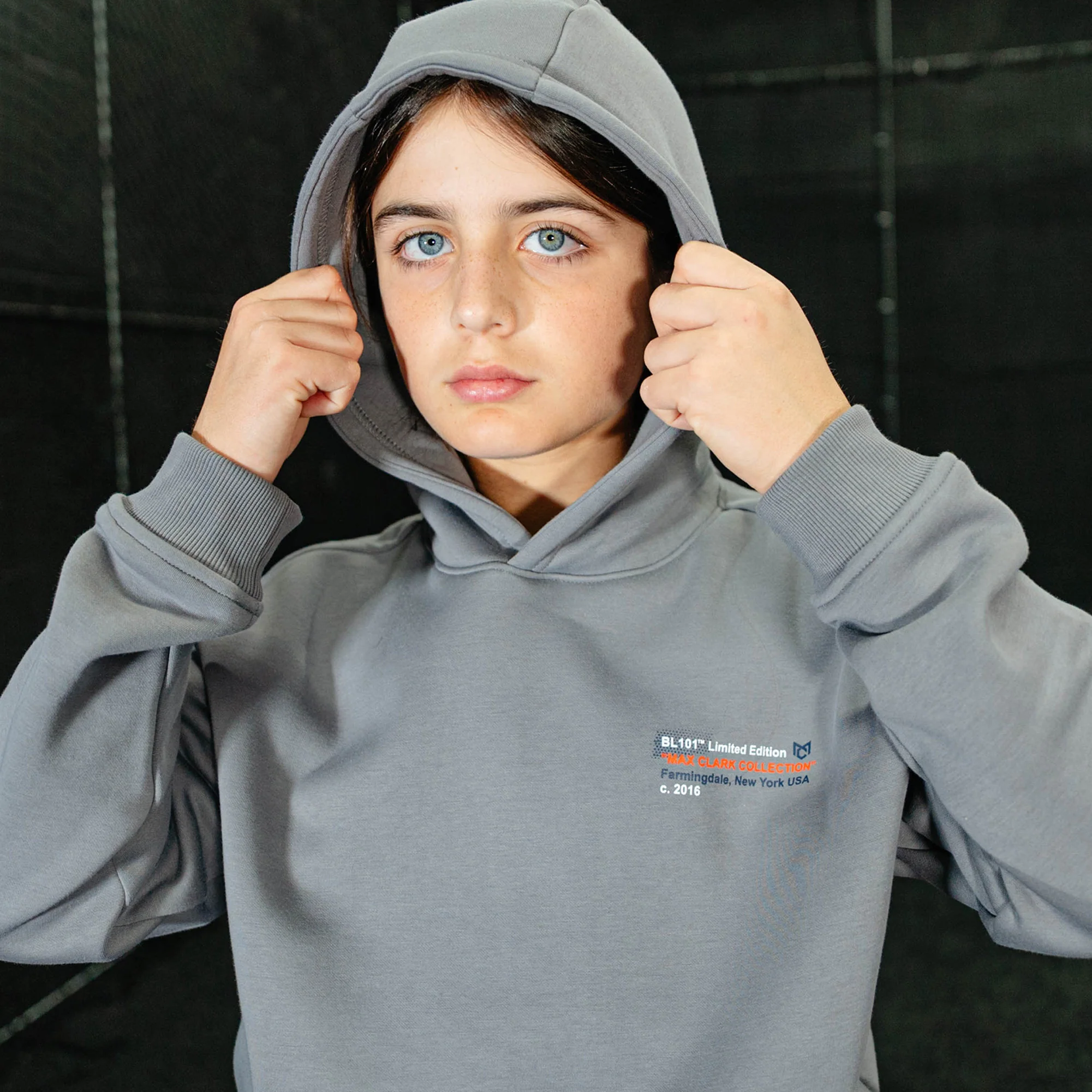 Max Clark Youth Hoodie - Gray - Image 4