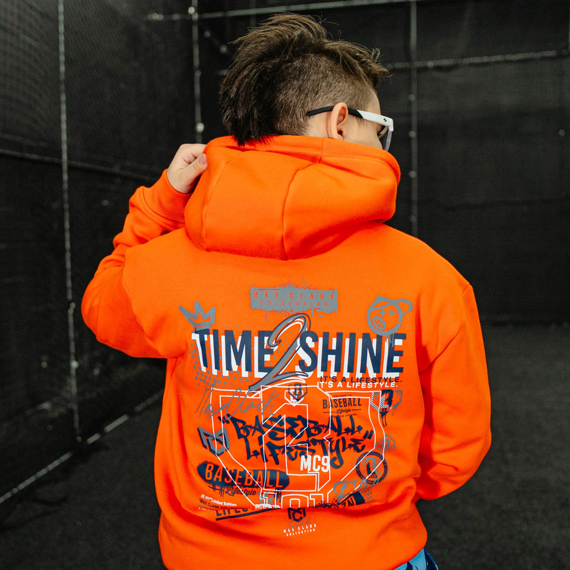 Max Clark Youth Hoodie - Orange - Image 3