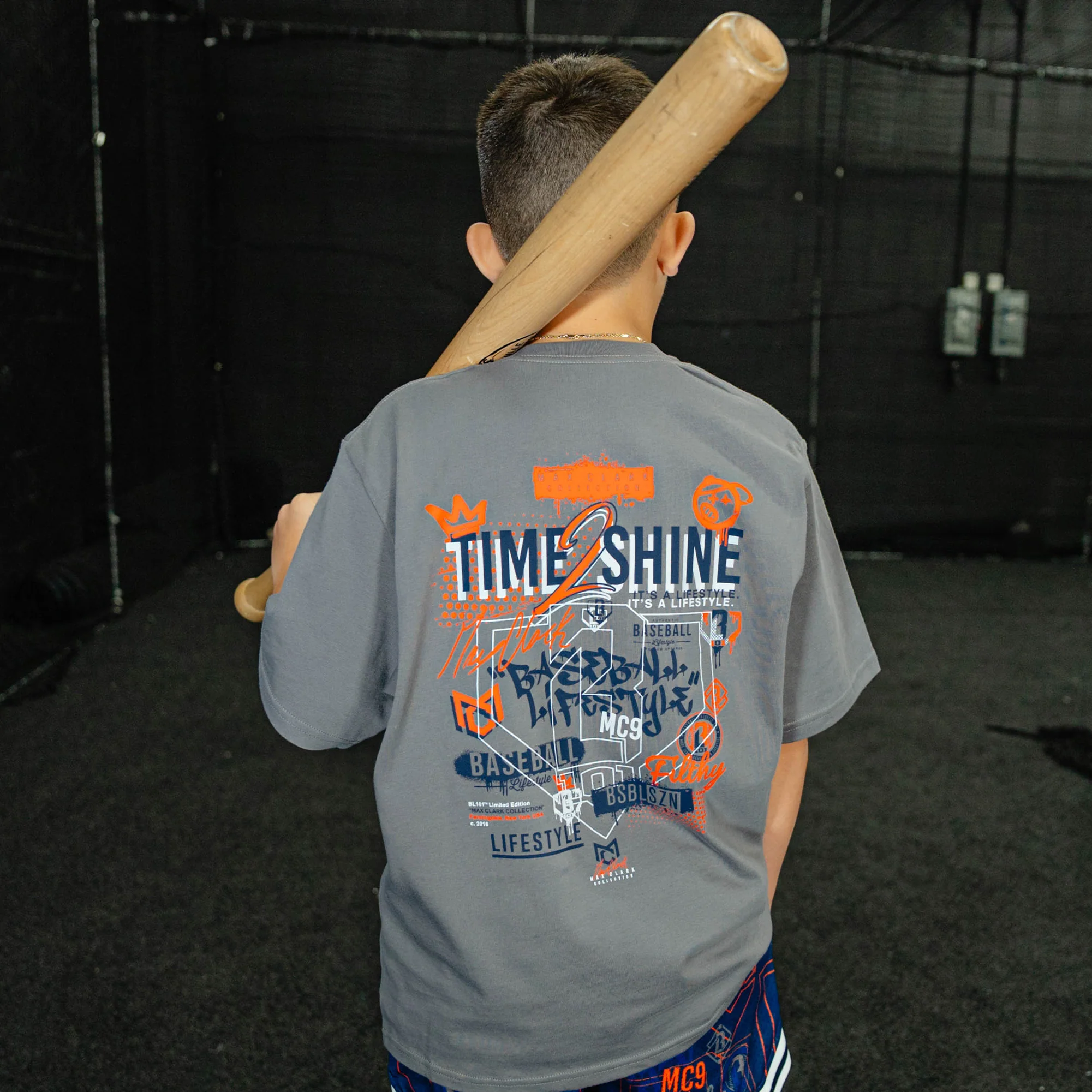 Max Clark Youth Tee - Gray - Image 3