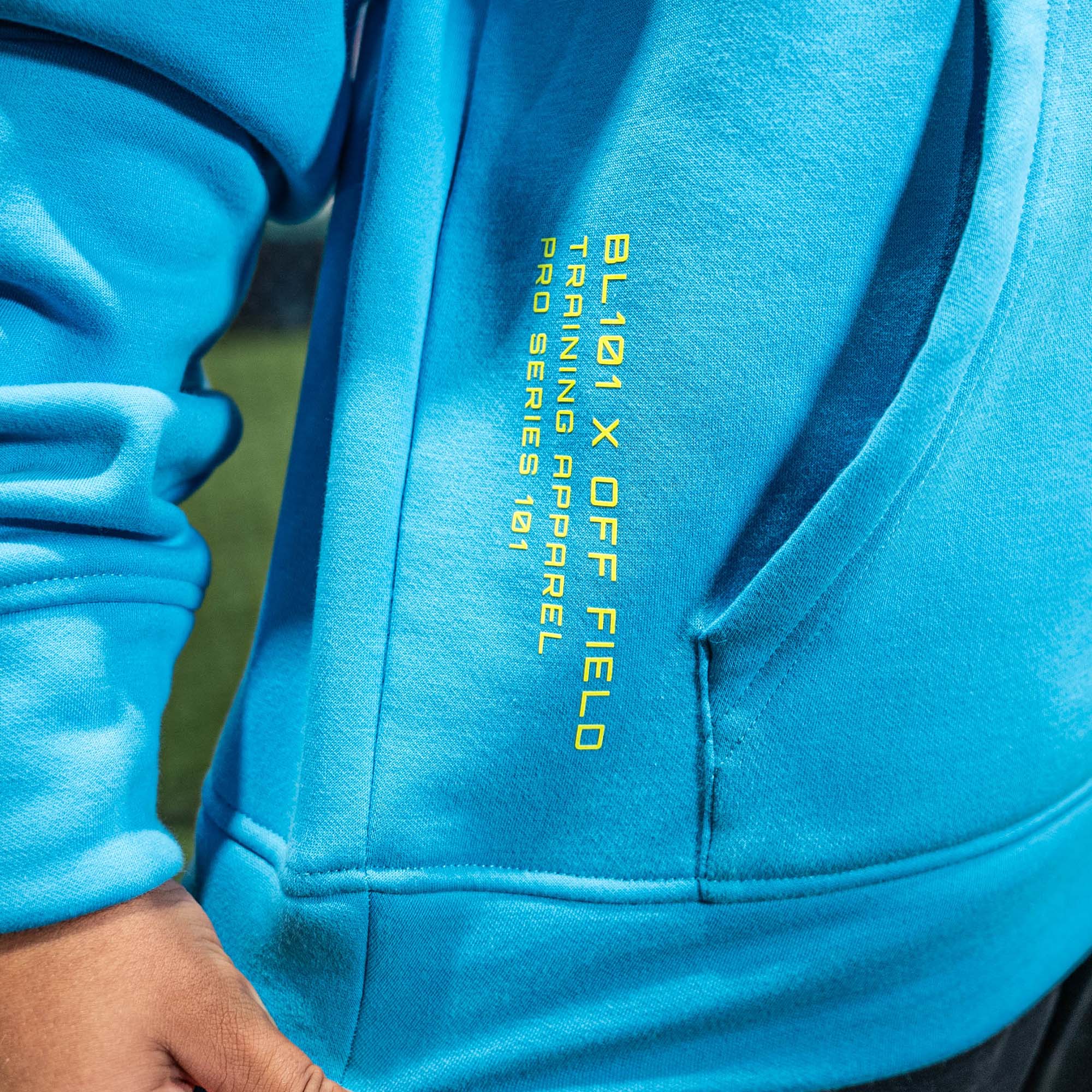 Off-Field Performance Hoodie - Highlighter Blue - Image 3