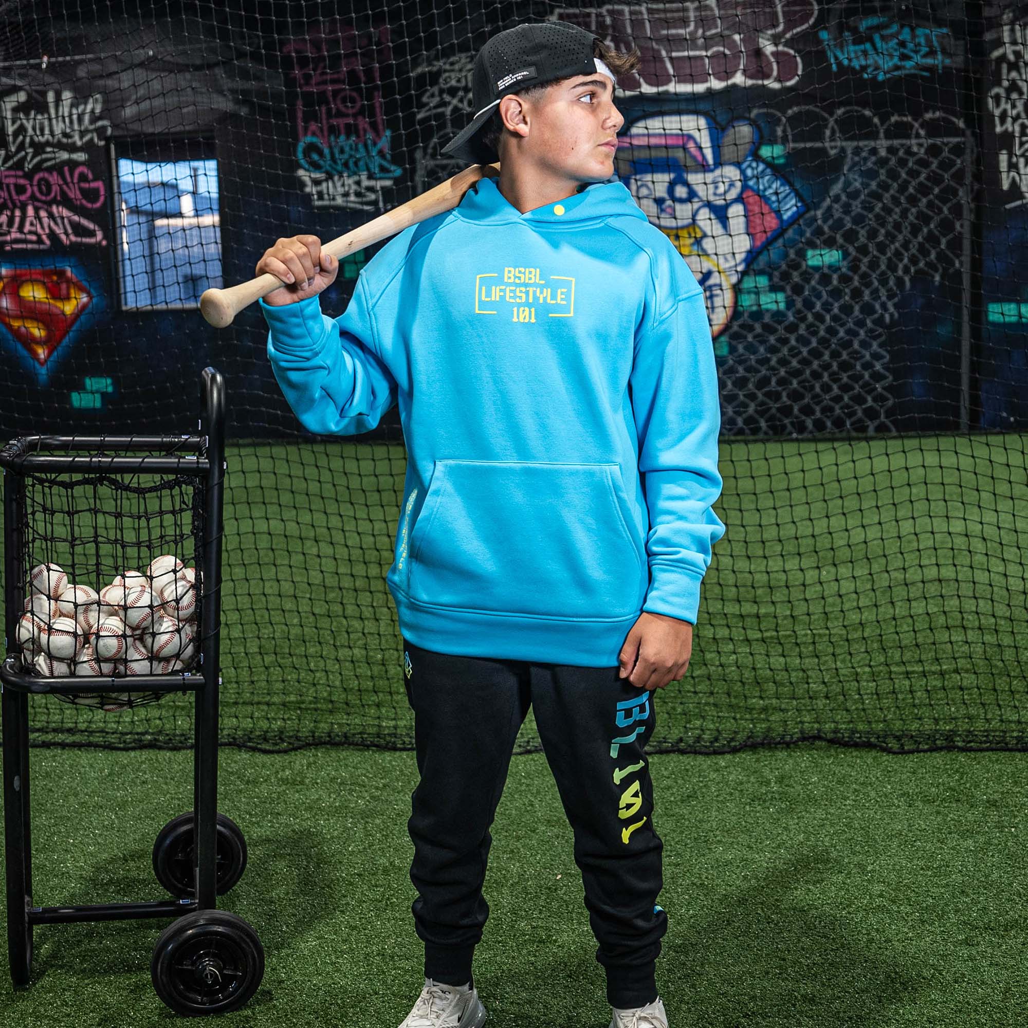Off-Field Performance Hoodie - Highlighter Blue - Image 4