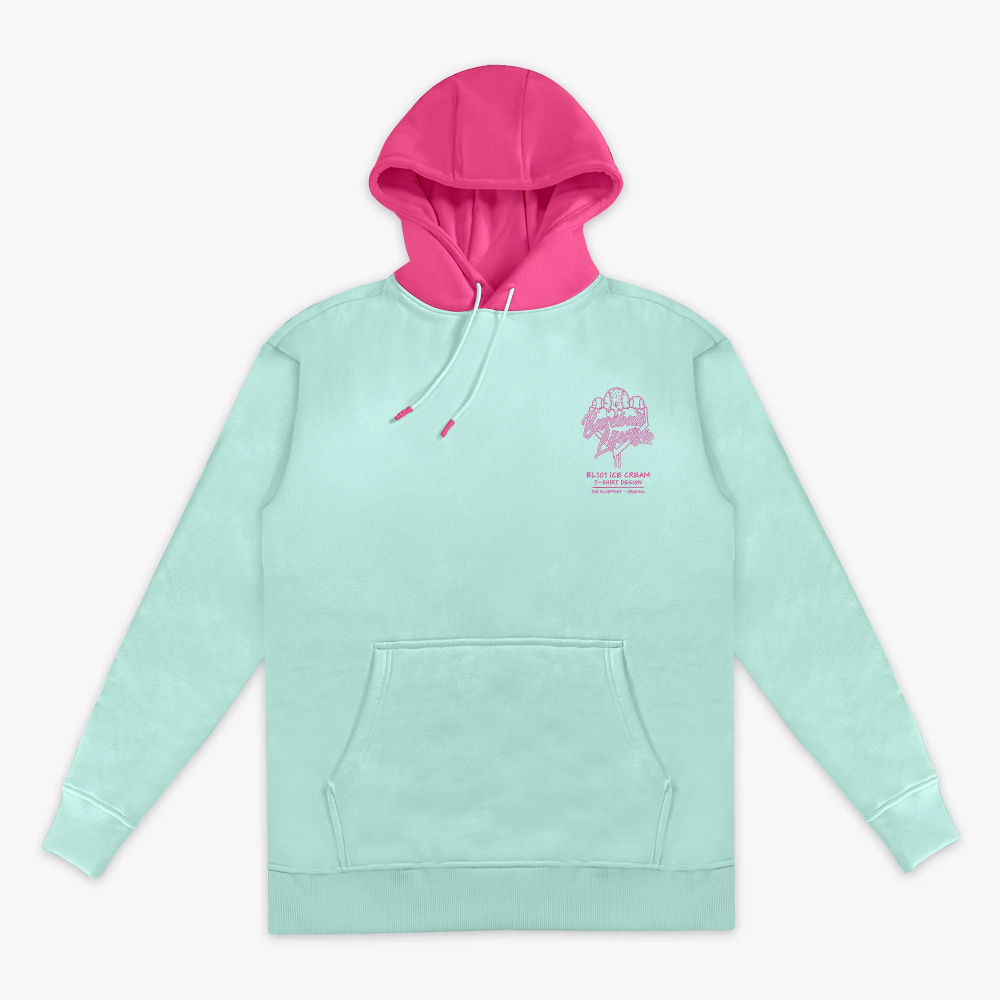 OG Ice Cream Design Hoodie - Light Blue - Image 2