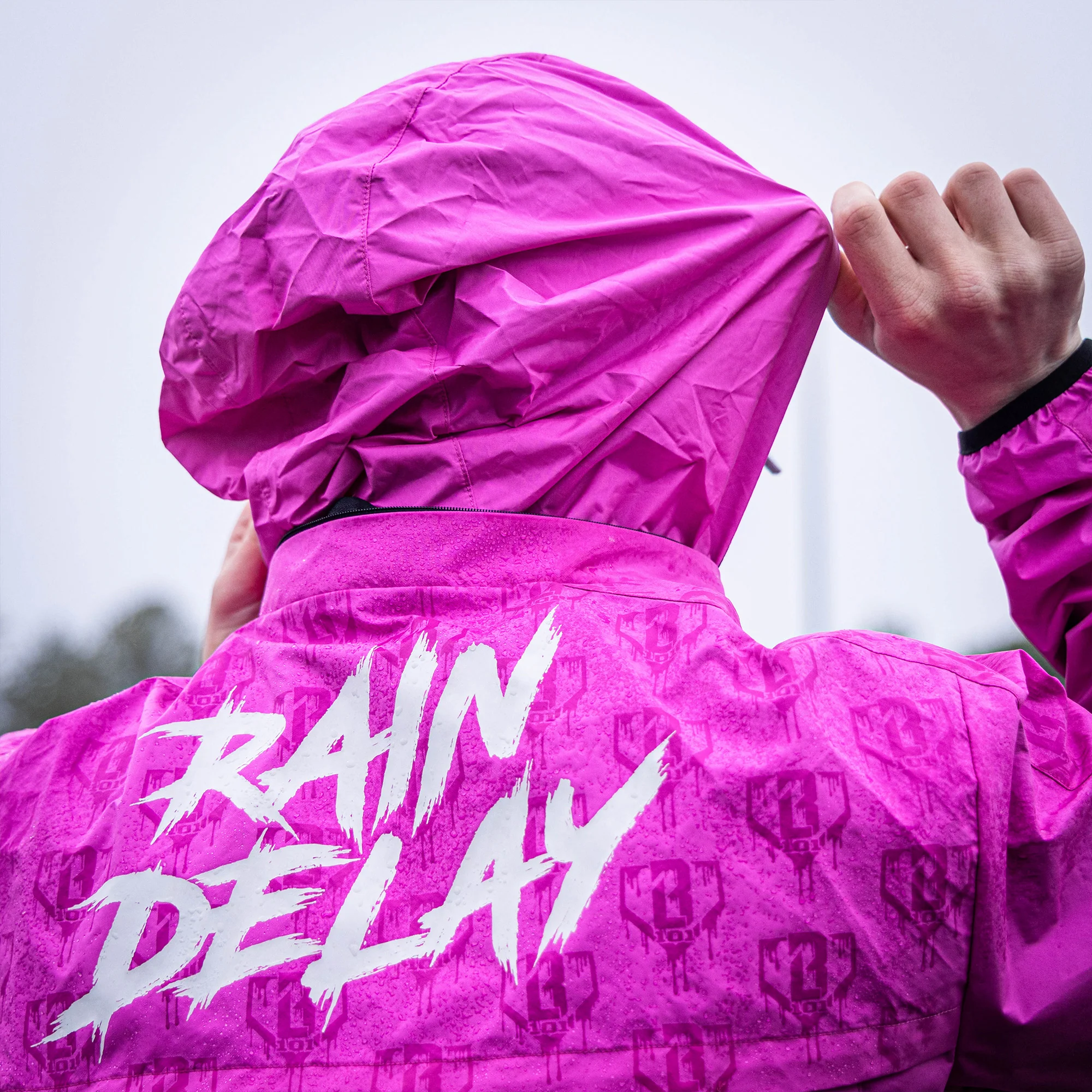 Rain Delay Youth Jacket - Cotton Candy Pink - Image 8