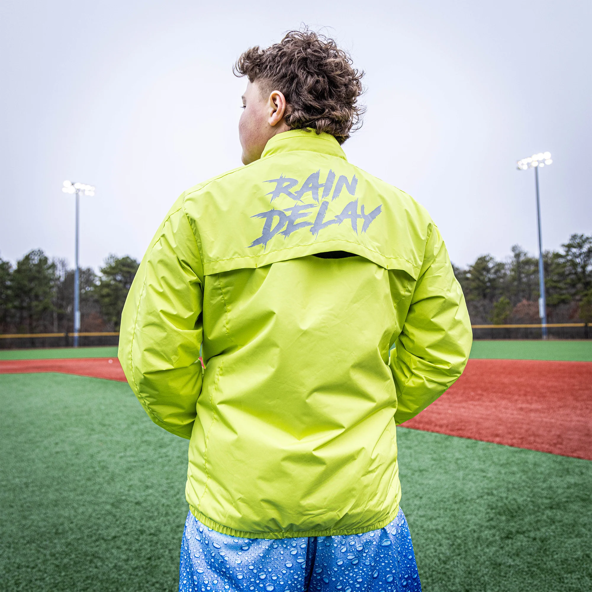 Rain Delay Youth Jacket - Yellow - Image 7