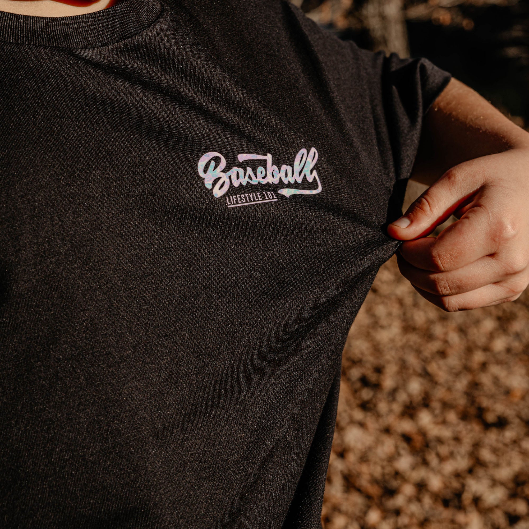 Realtree Established Tee - Black/Aspect-Lavender - Image 5