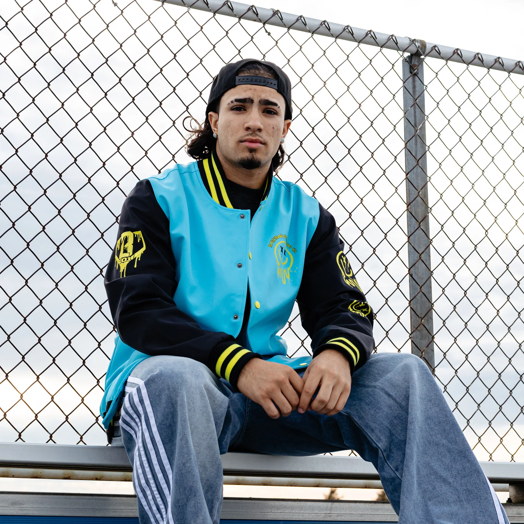 Retro Graffiti Bomber Jacket - Image 4