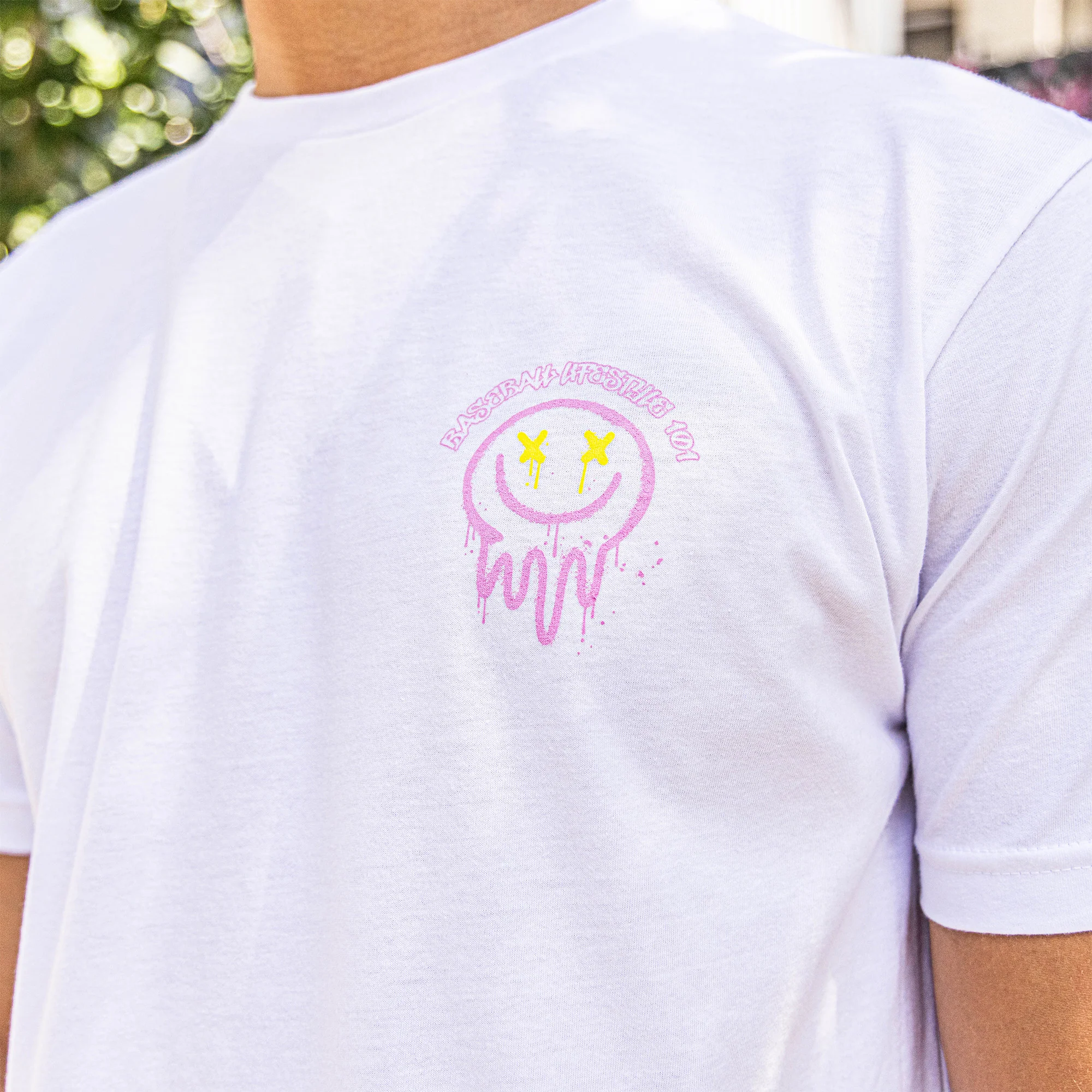 Retro Graffiti Tee - Pink/Yellow - Image 4