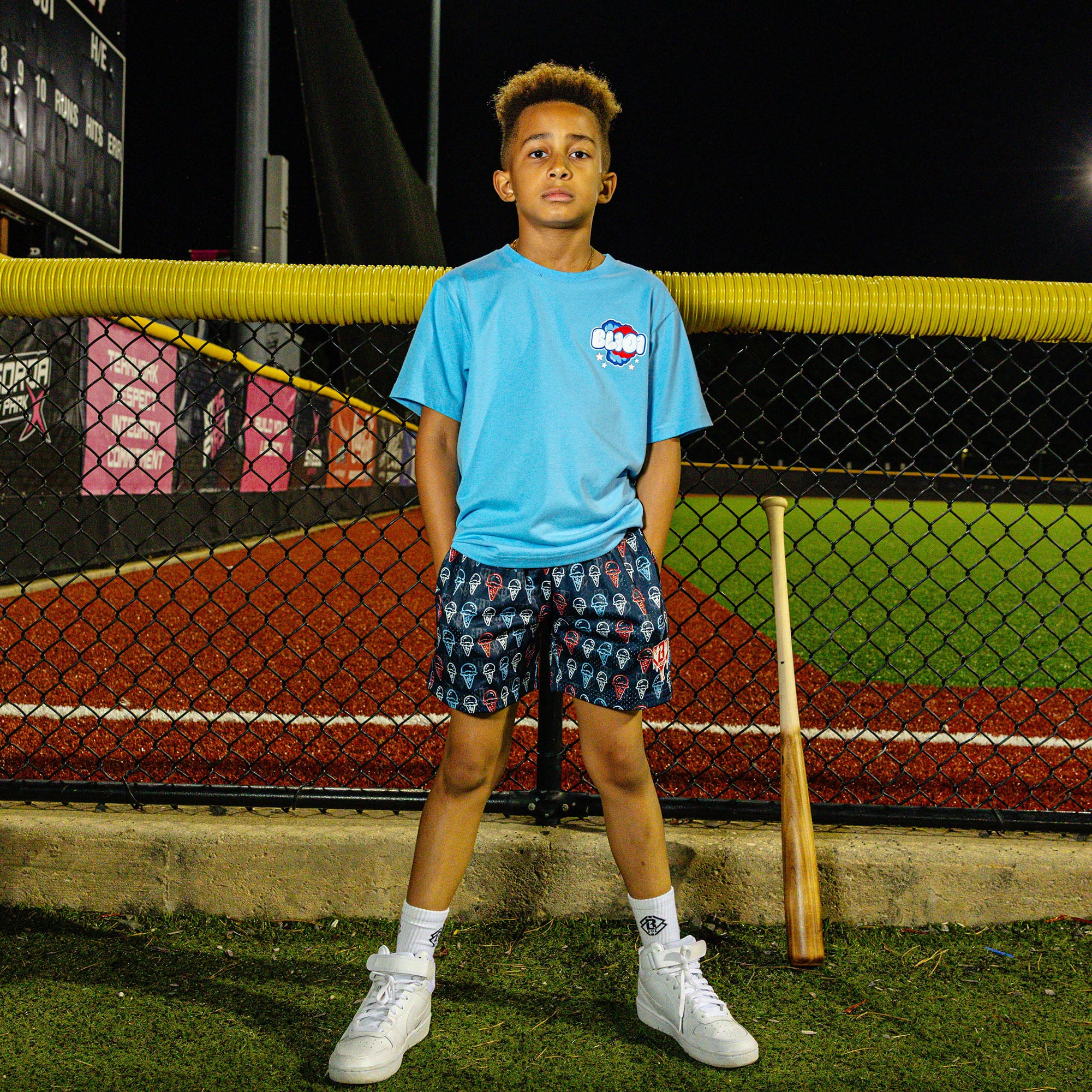 Scoops Ice Cream Youth Shorts - Navy - Image 2