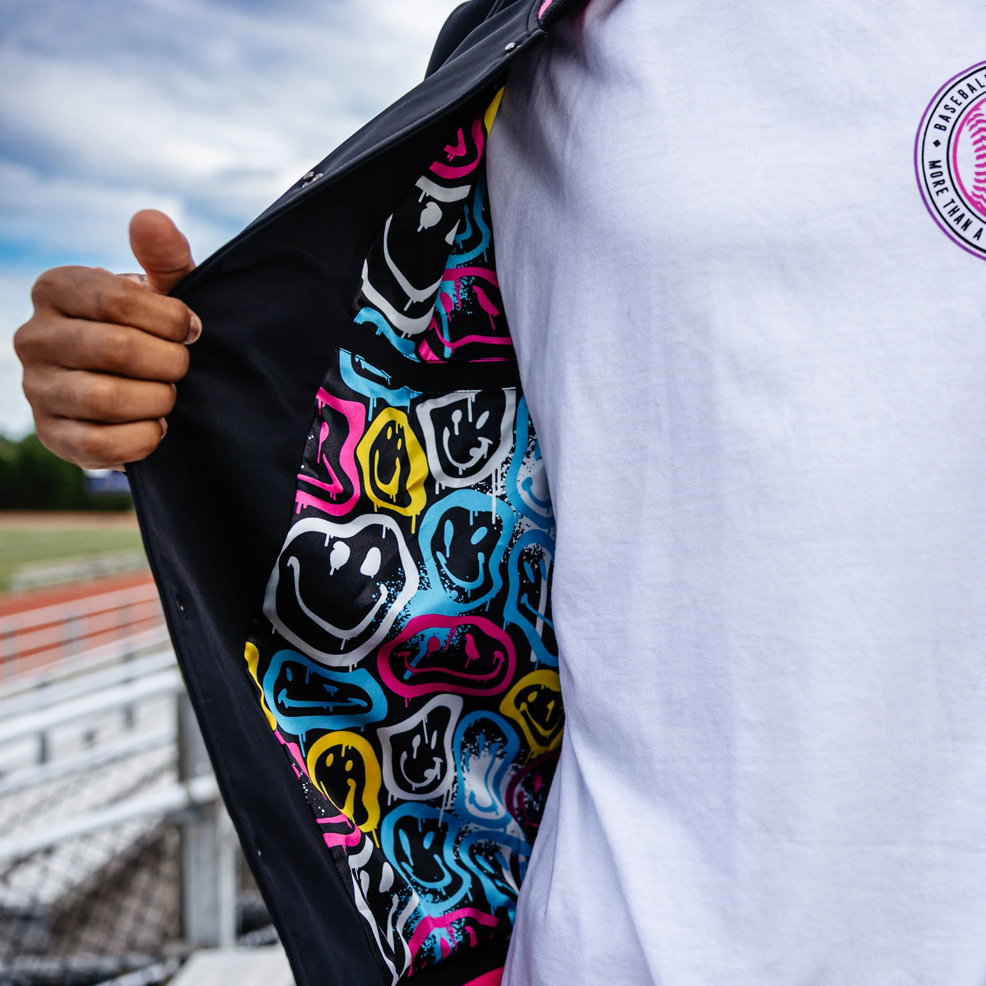 Smiley Slugger Bomber Jacket - Image 6