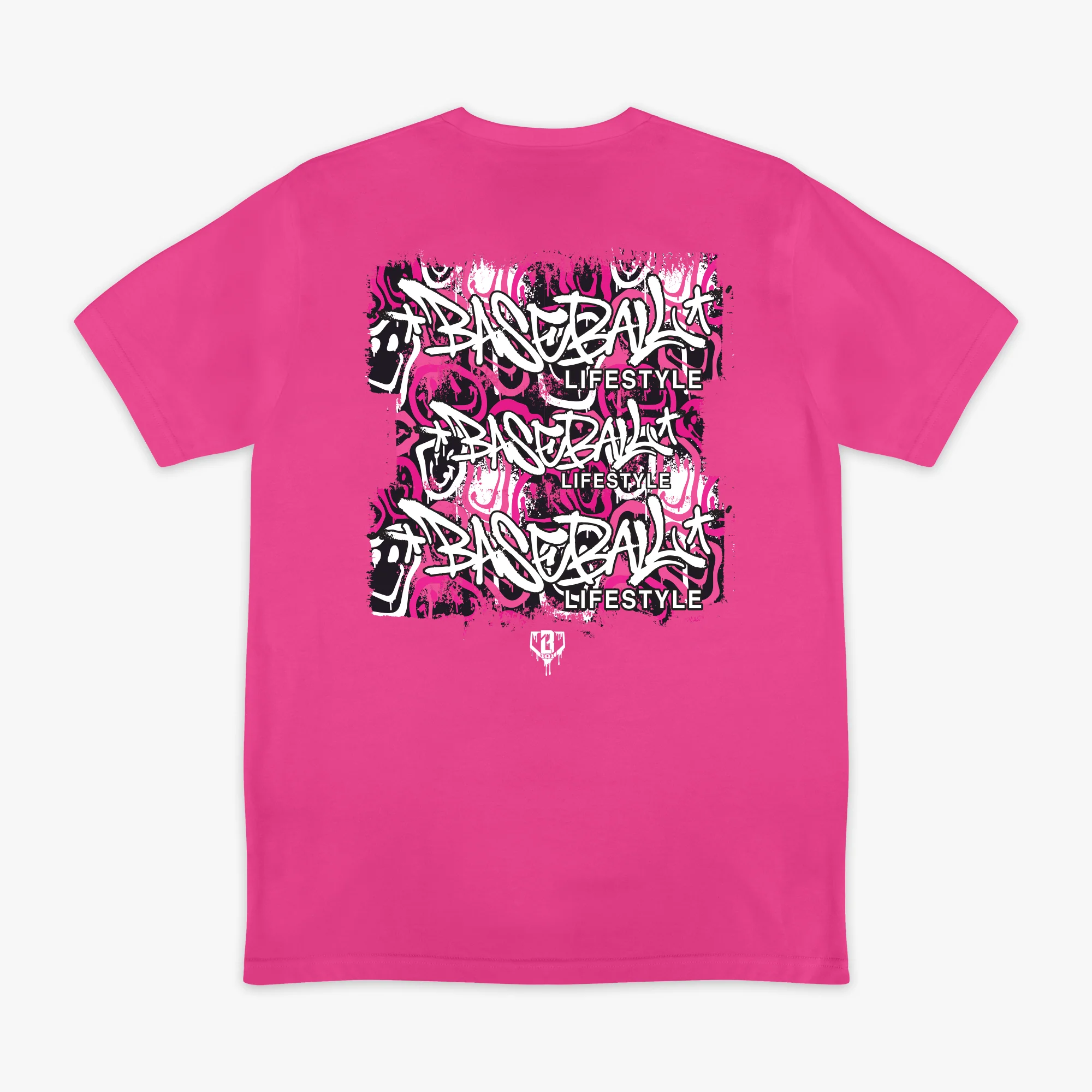 Smiley Slugger Tee - Pink